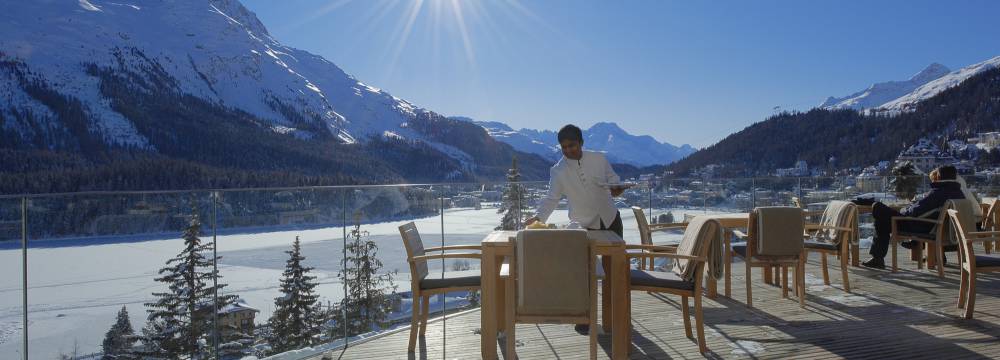 Restaurants in St. Moritz: Lobby und Sonnenterasse, St. Moritz