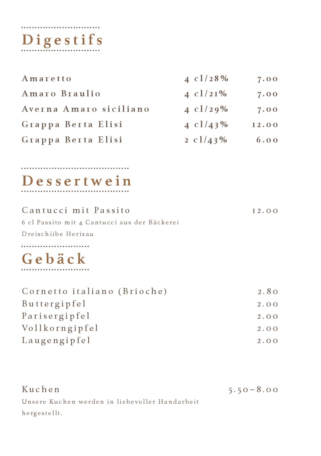 Speisekarte Cafe Bar La Moka in Wil, Seite 11