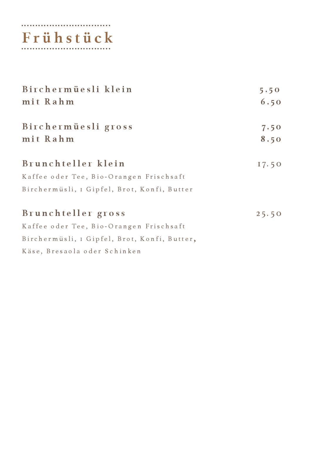 Speisekarte Cafe Bar La Moka in Wil, Seite 4