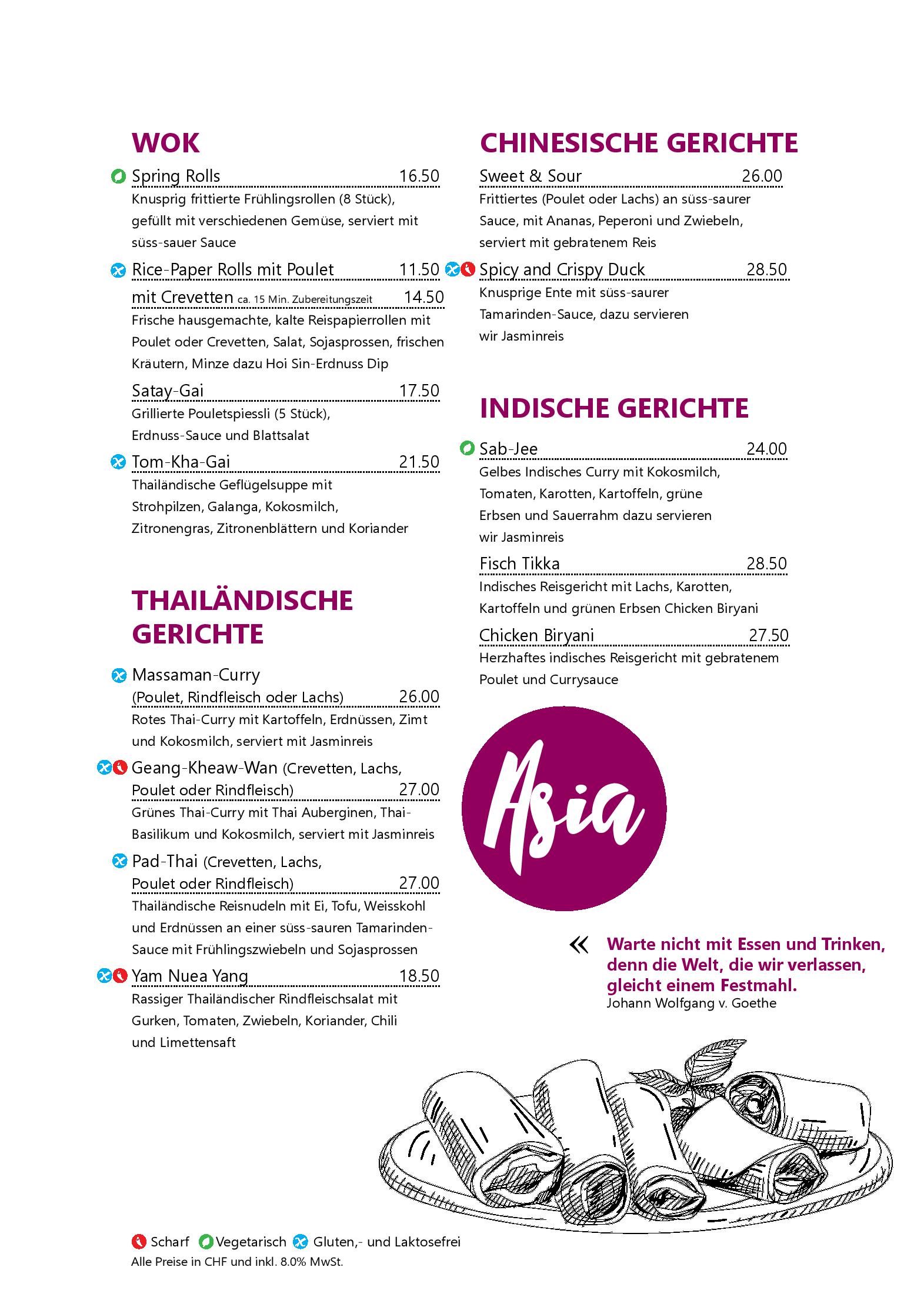 Speisekarte Restaurant Zone3 in Lyssach, Seite 5