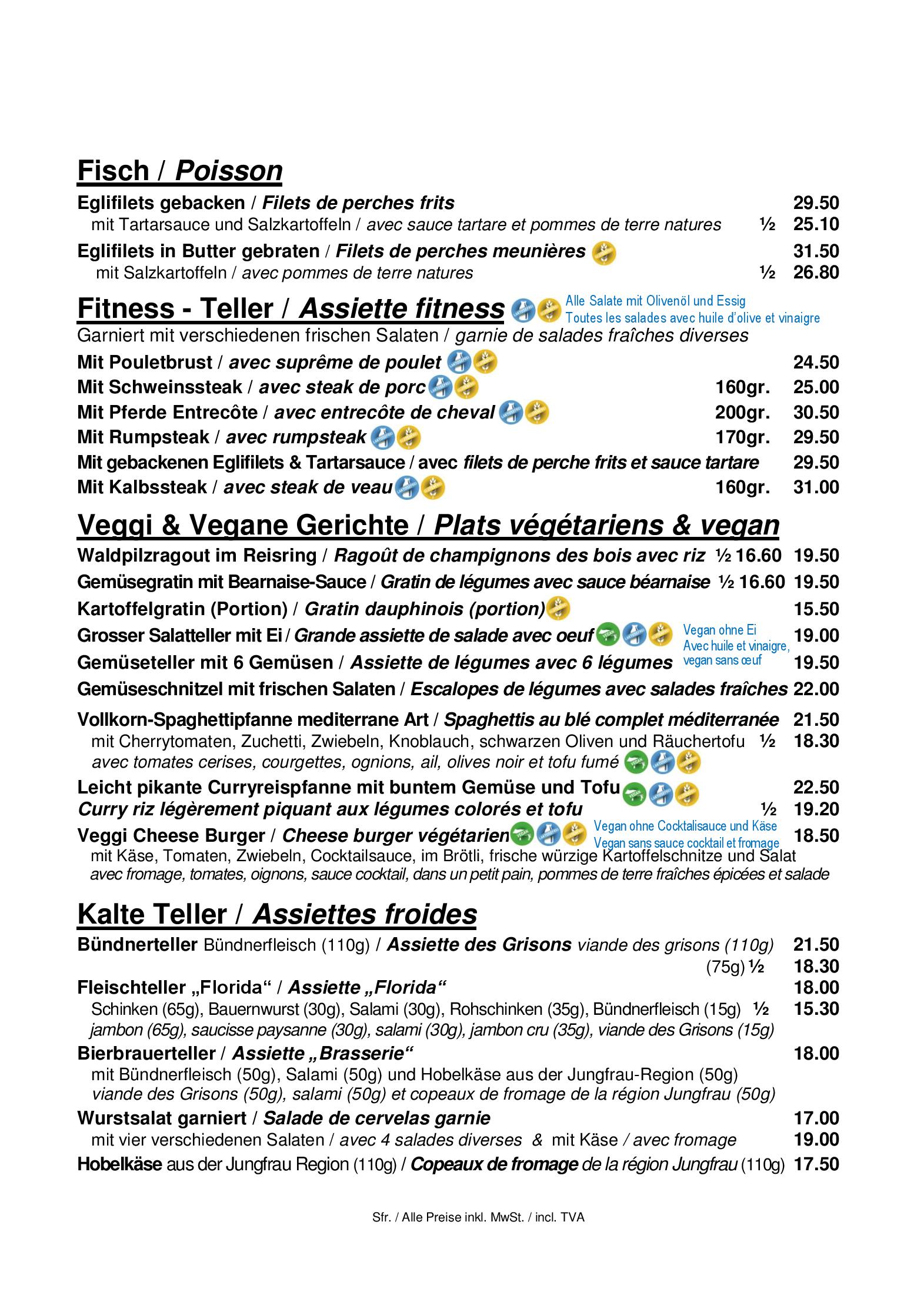 Speisekarte Tropepflanzen Restaurant Florida in Studen, Seite 9