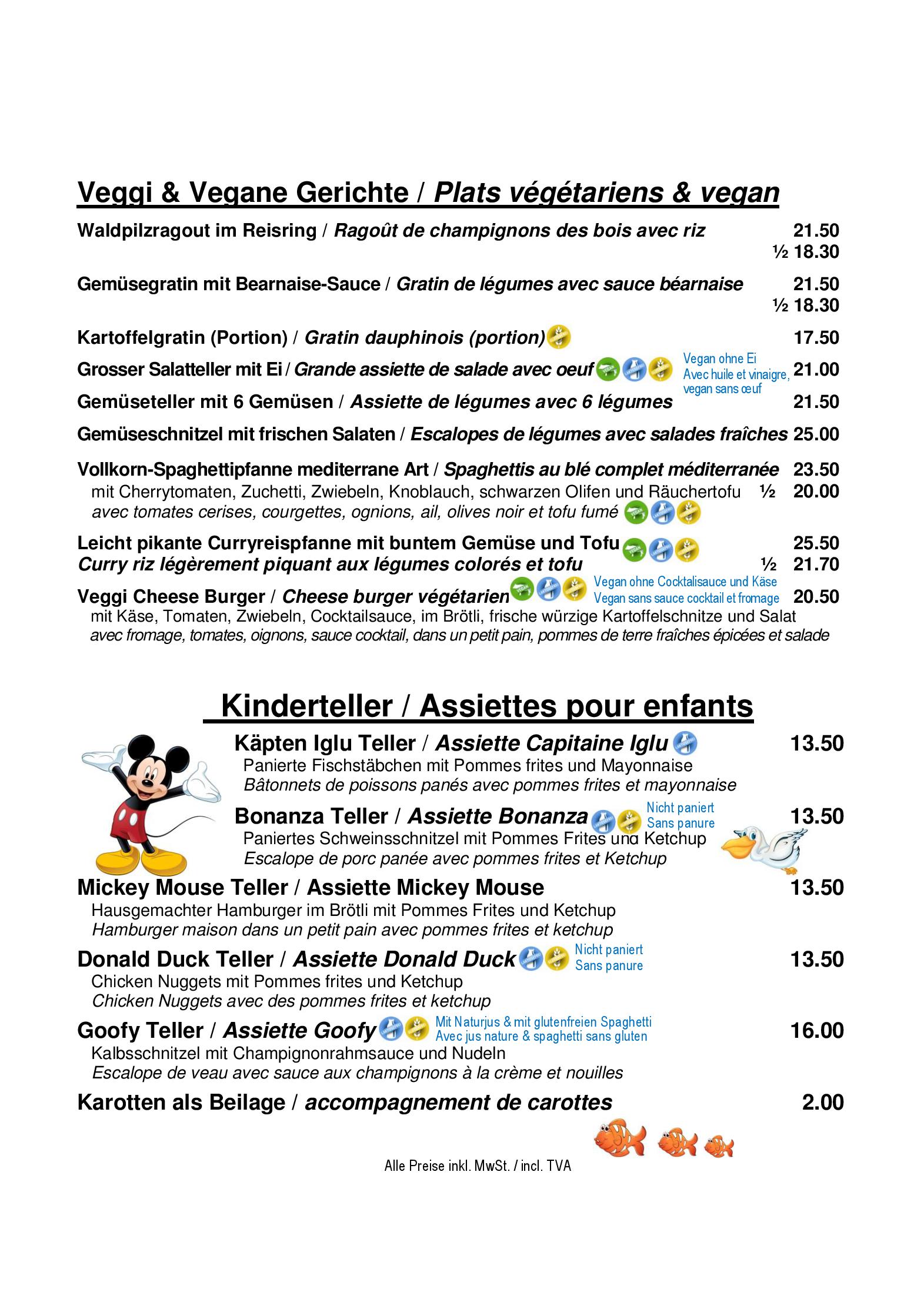 Speisekarte Tropepflanzen Restaurant Florida in Studen, Seite 1