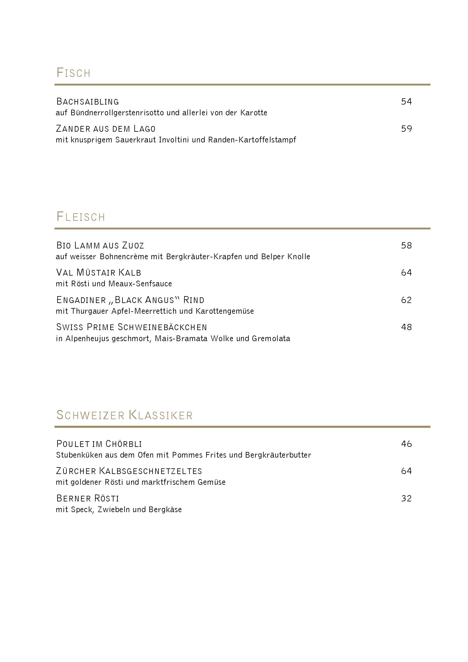 Speisekarte Grand Restaurant in St. Moritz, Seite 2