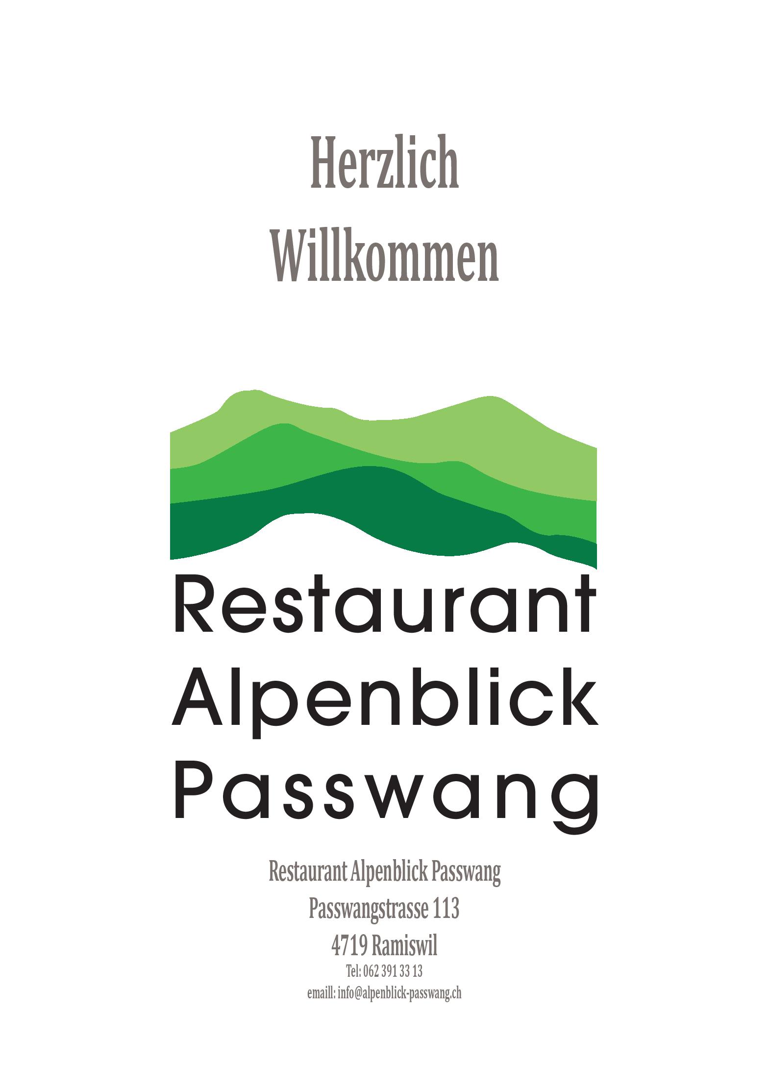 Speisekarte Restaurant Alpenblick in Ramiswil, Seite 1