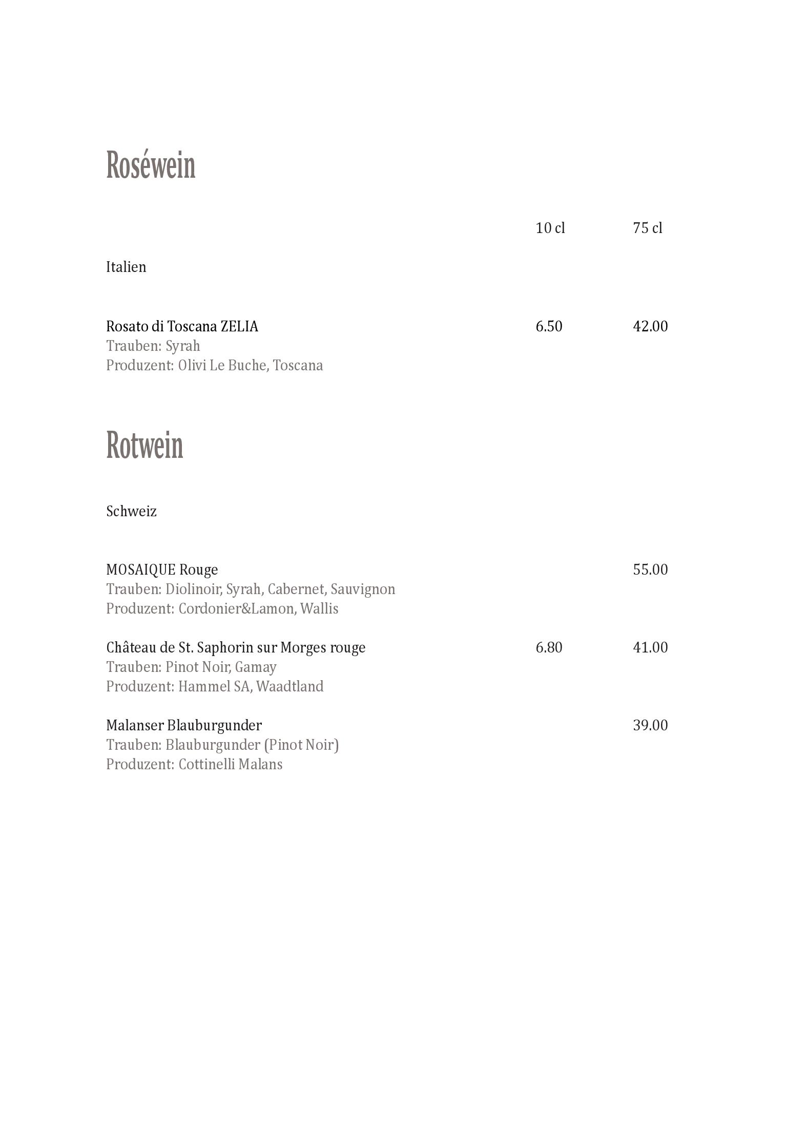 Speisekarte Restaurant Alpenblick in Ramiswil, Seite 10