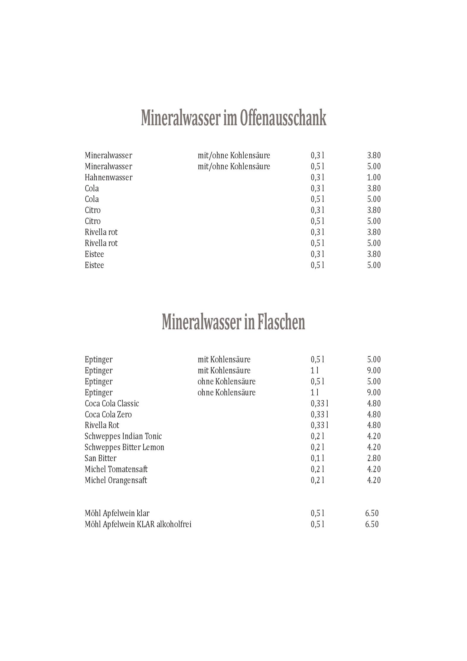 Speisekarte Restaurant Alpenblick in Ramiswil, Seite 7