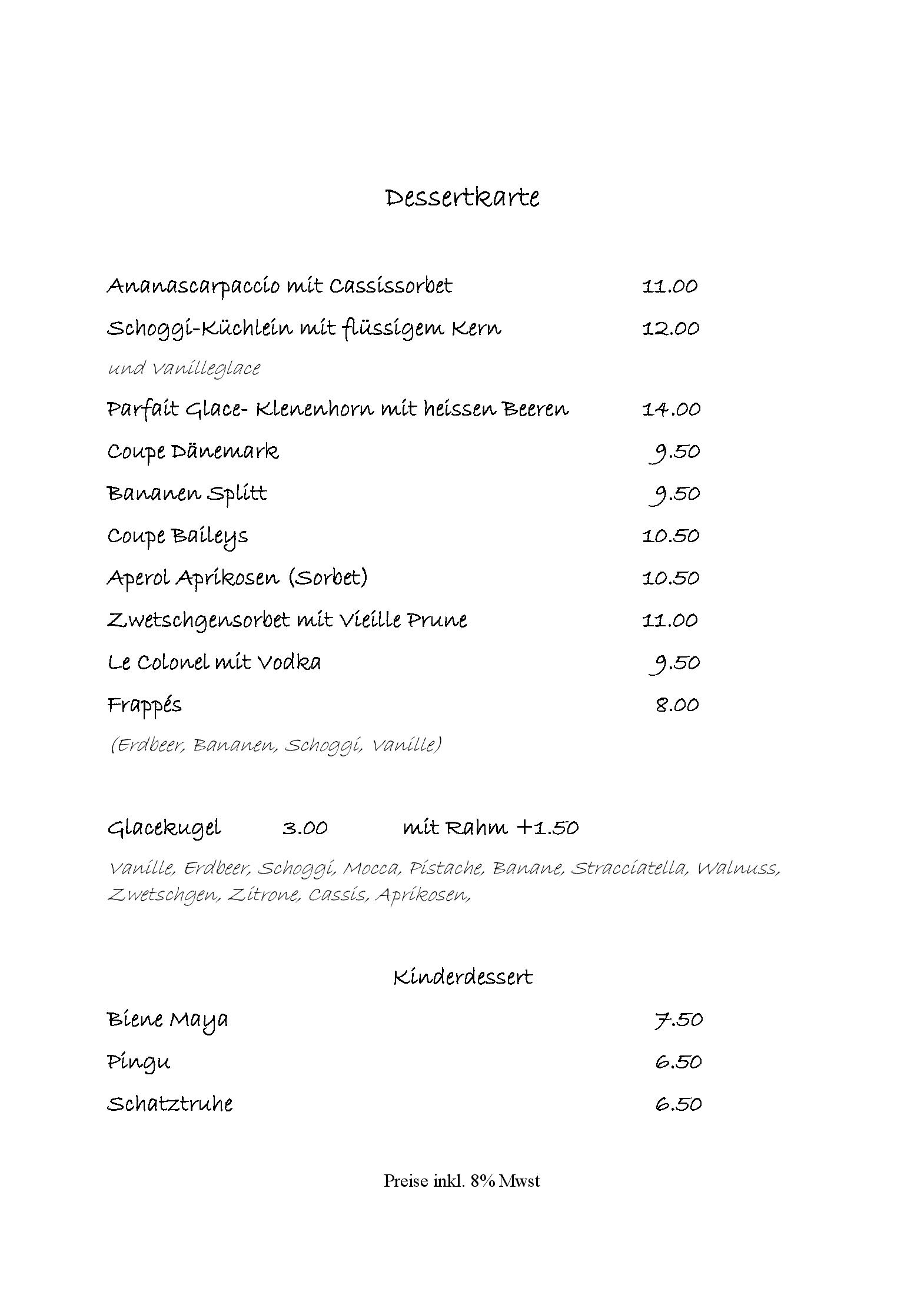 Speisekarte Berghotel-Klenenhorn in Rosswald, Seite 5