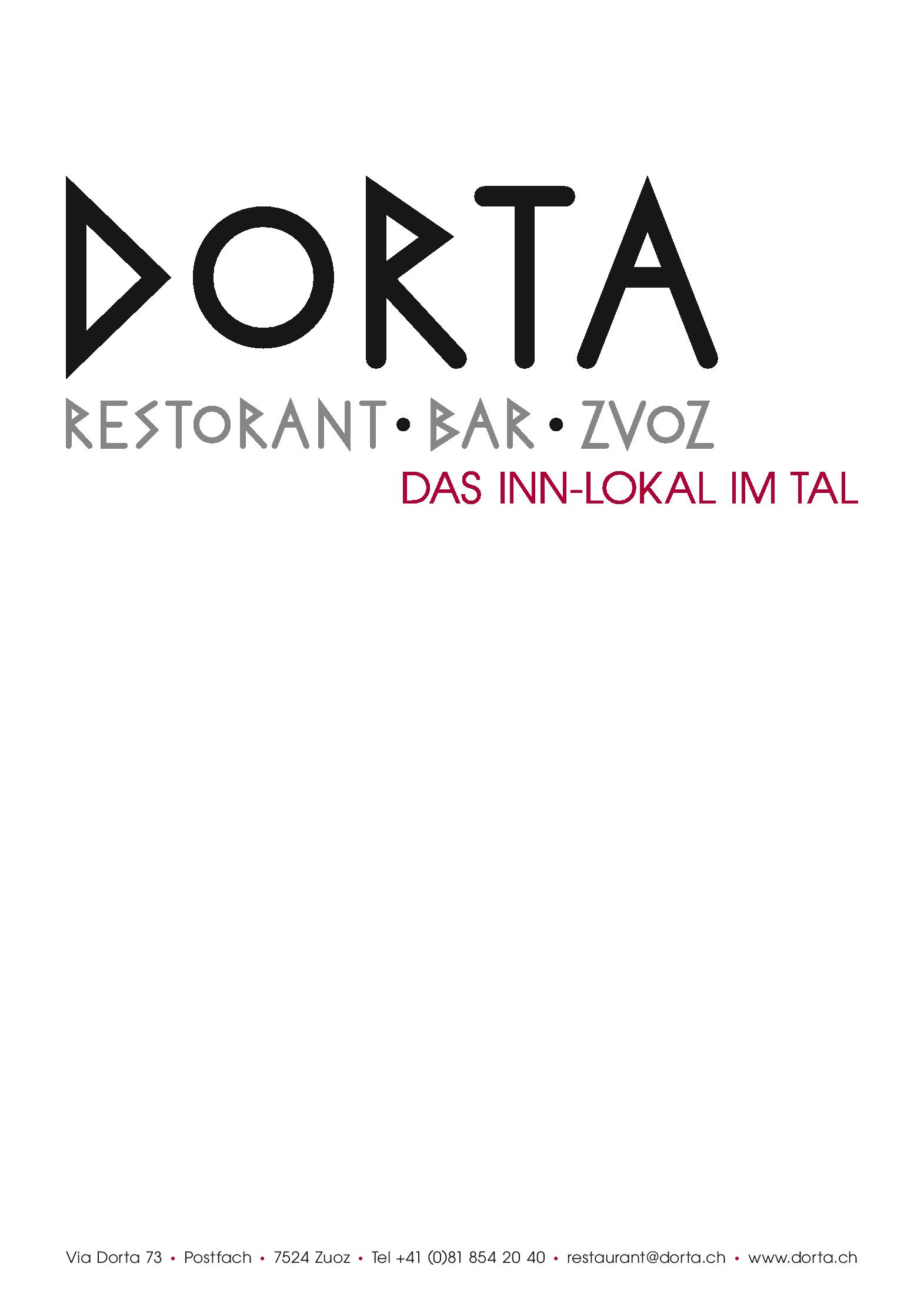 Speisekarte DORTA in Zuoz, Seite 12