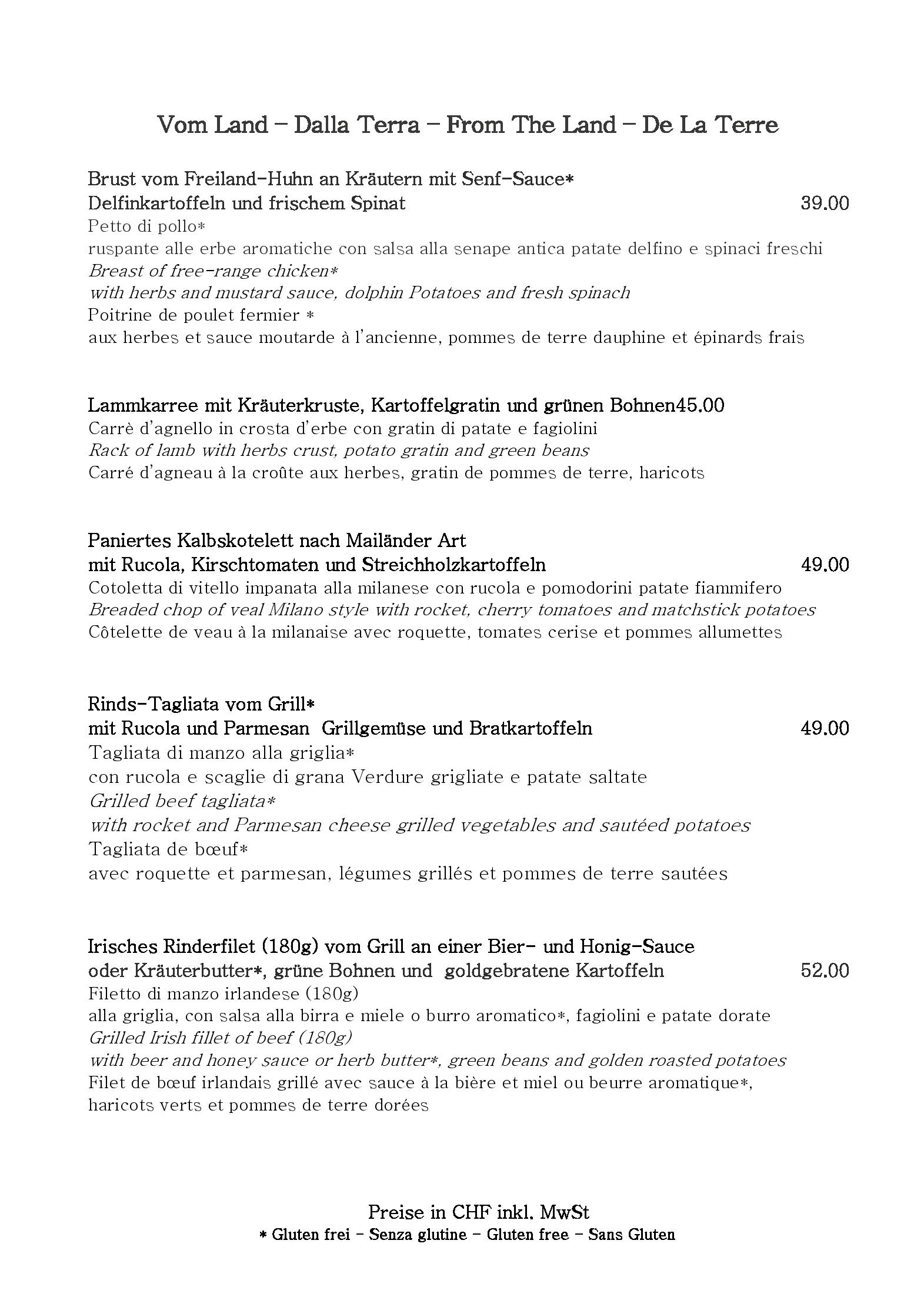 Speisekarte Mono Restaurant in St. Moritz, Seite 6