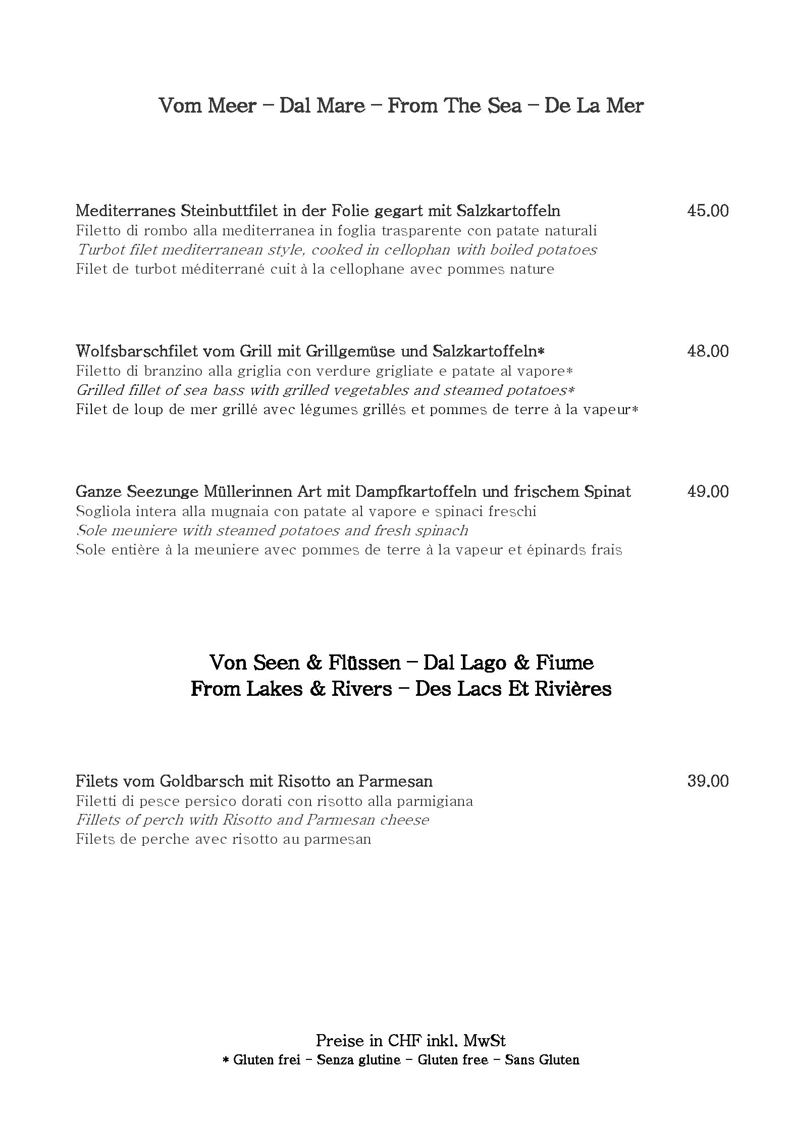 Speisekarte Mono Restaurant in St. Moritz, Seite 7
