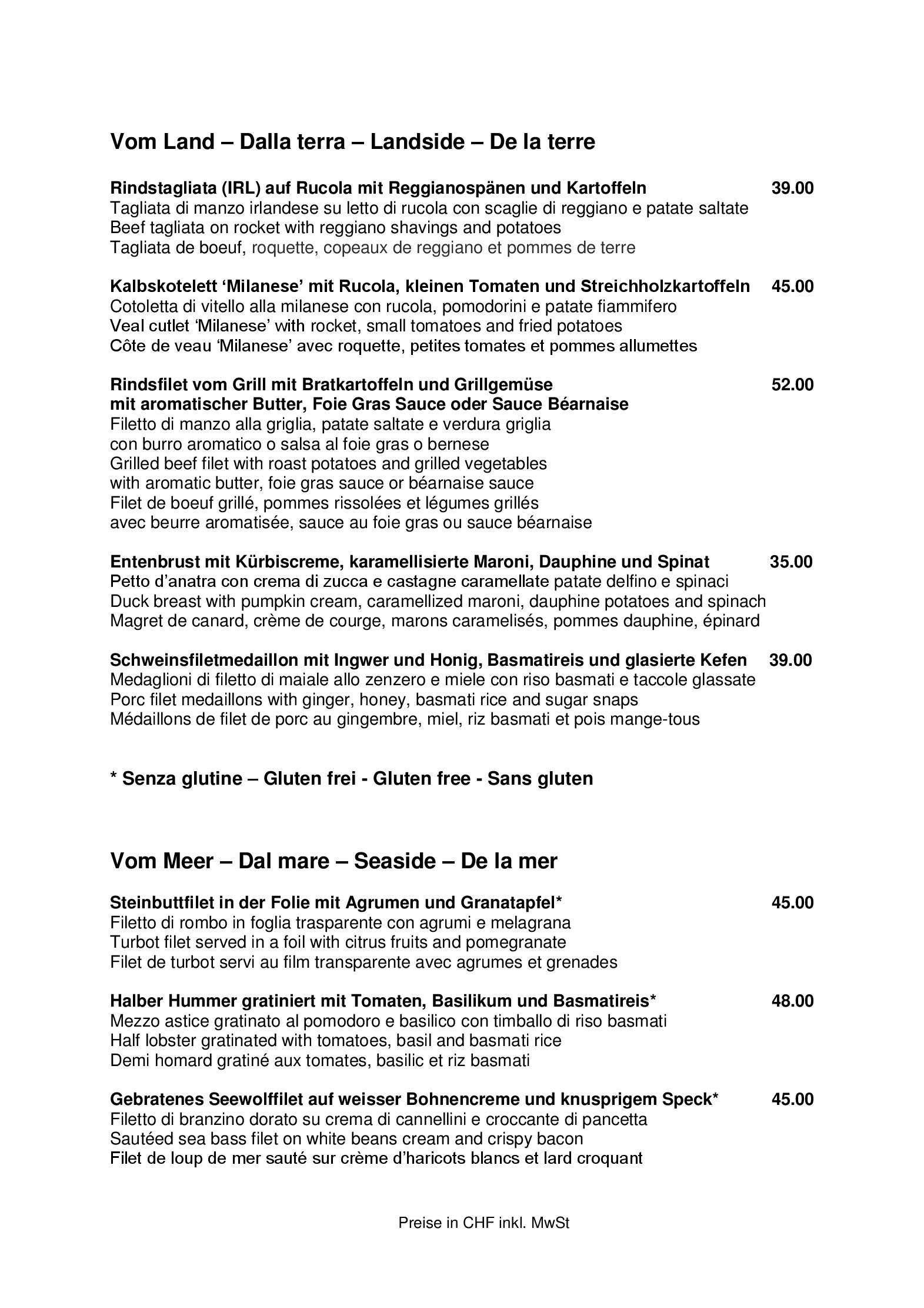 Speisekarte Mono - Monopol in St. Moritz, Seite 3
