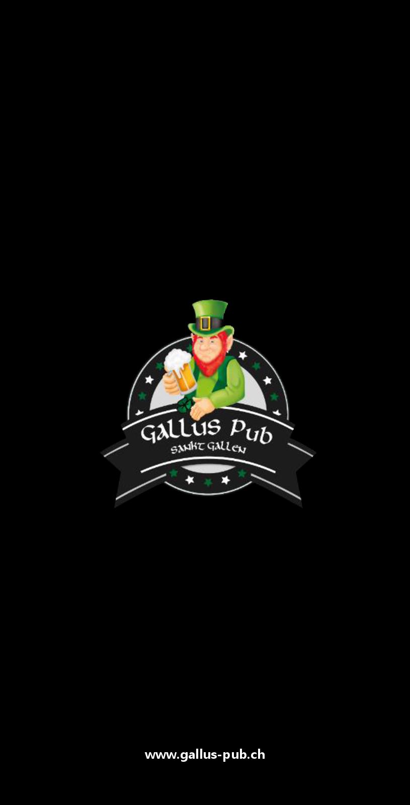Speisekarte Gallus Pub in St. Gallen, Seite 1