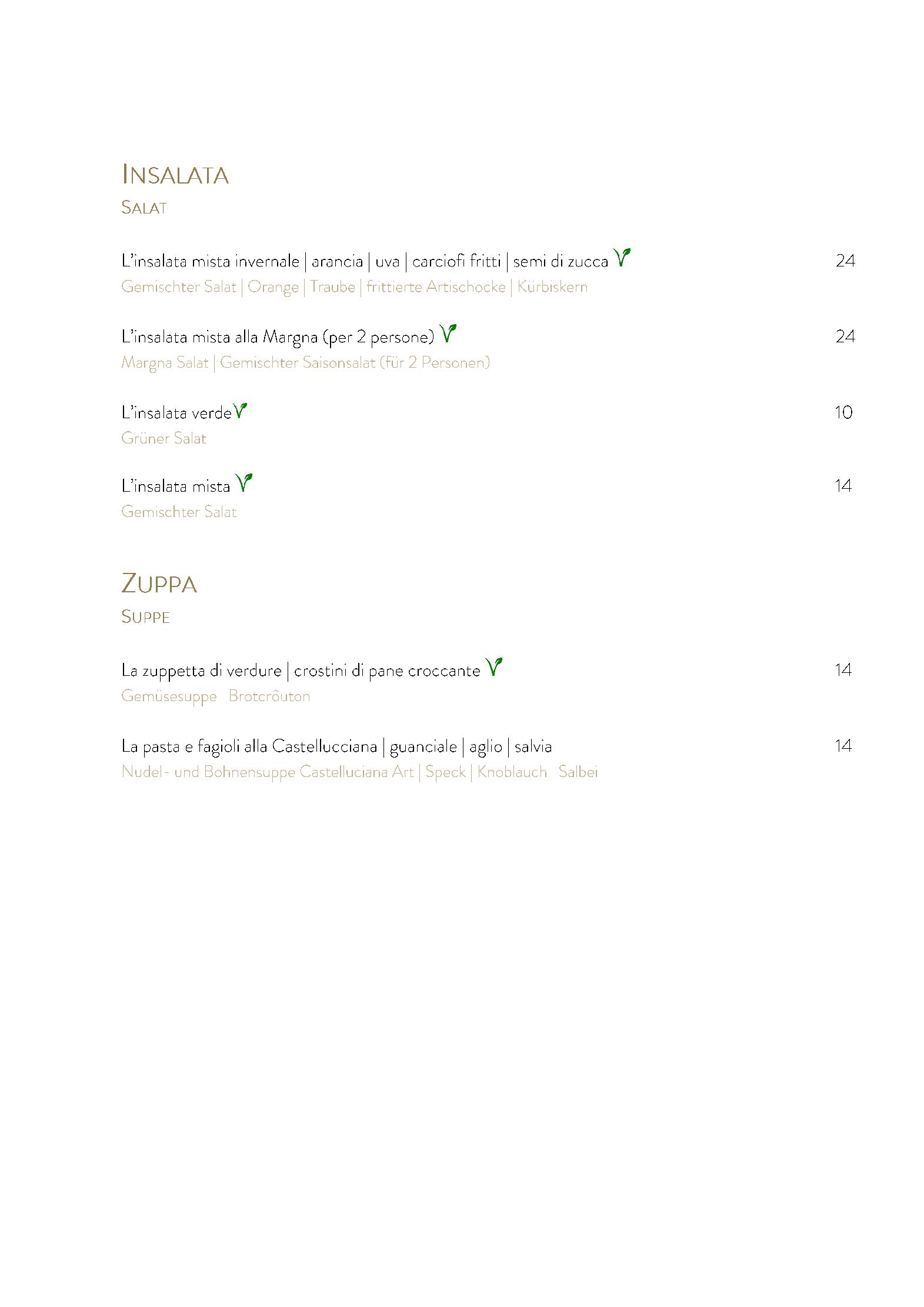Speisekarte Enoteca & Osteria Murutsch in Sils im Engadin, Seite 3