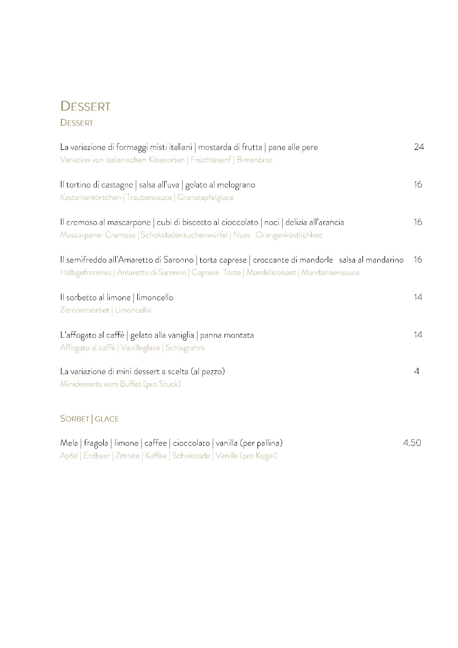 Speisekarte Enoteca & Osteria Murutsch in Sils im Engadin, Seite 2