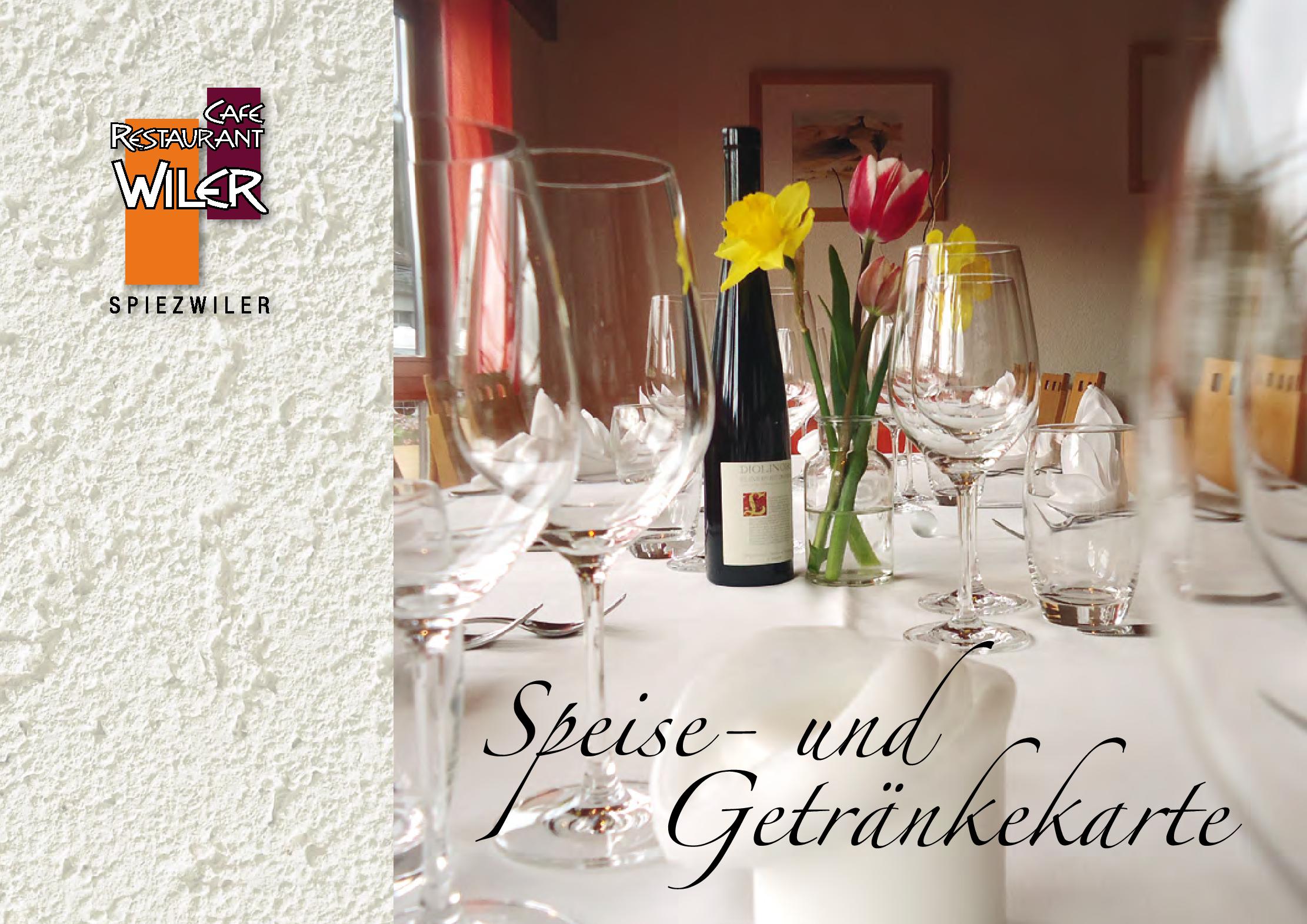Speisekarte Restaurant Wiler in Spiez, Seite 5