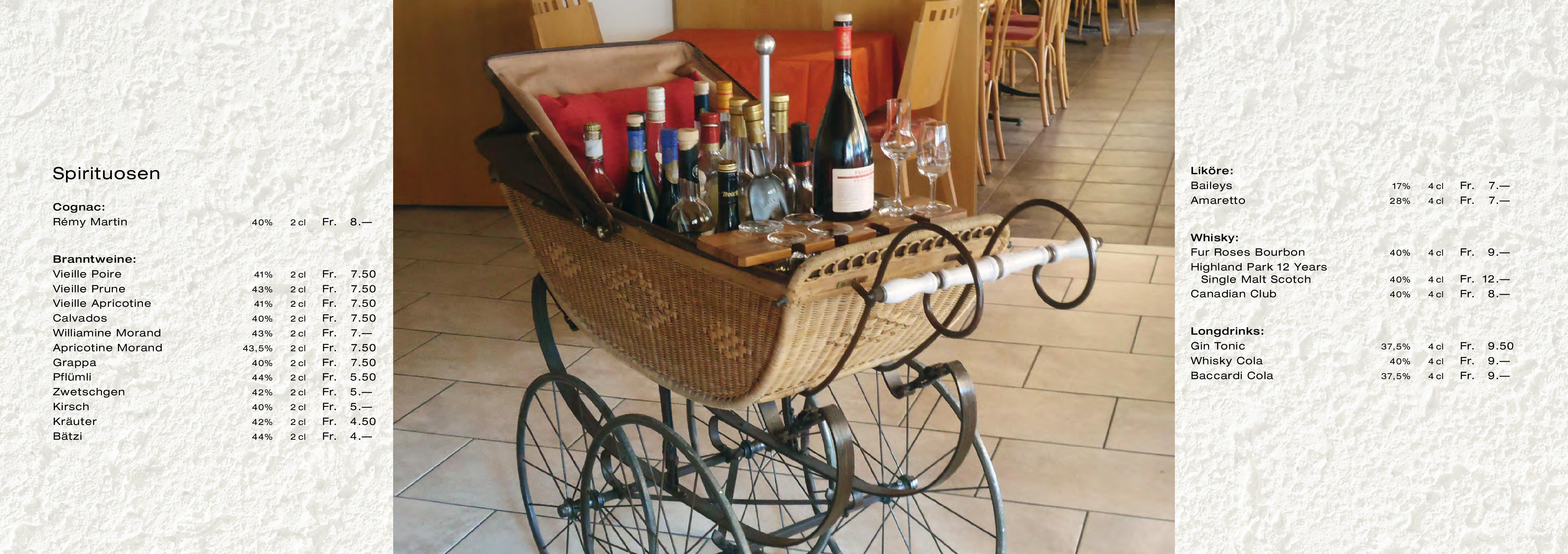 Speisekarte Restaurant Wiler in Spiez, Seite 4