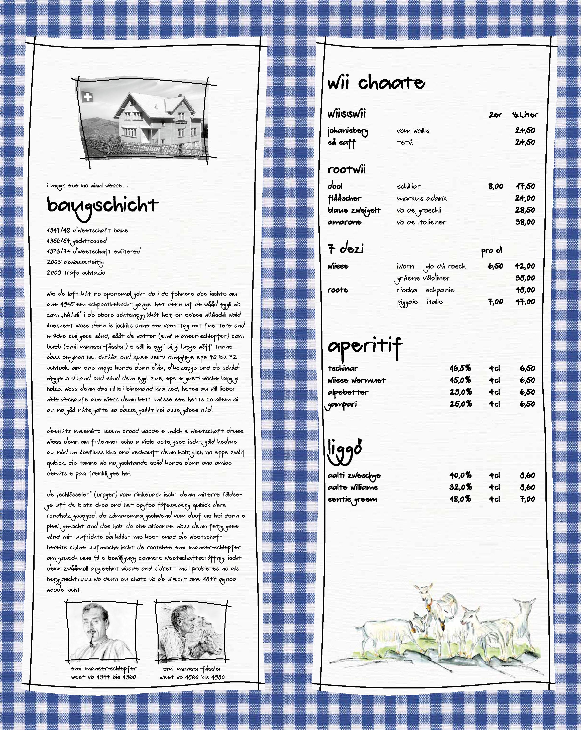 Speisekarte Rest. Eggli in Appenzell, Seite 2