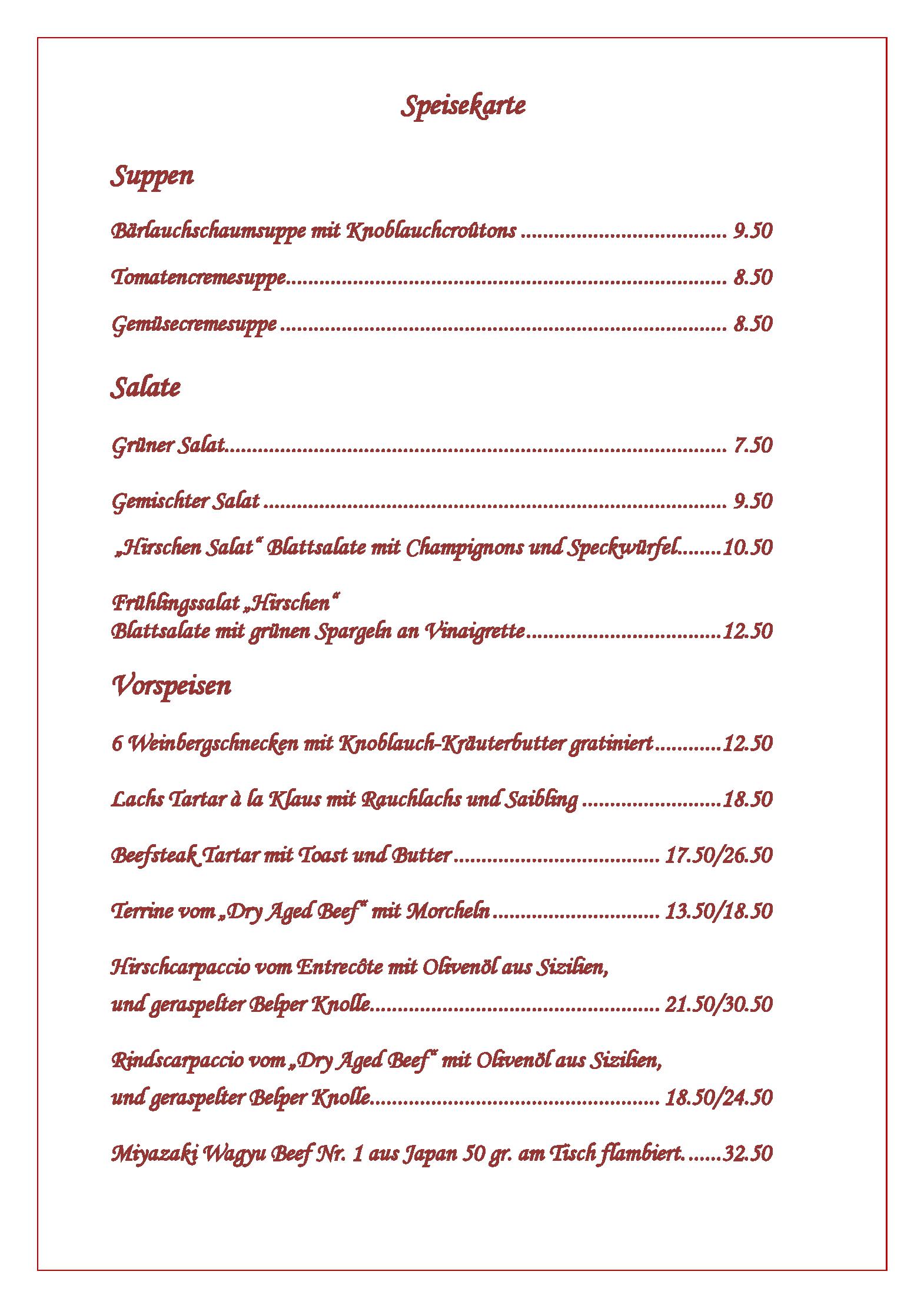 Speisekarte Landgasthof Hirschen in Ortschwaben, Seite 5