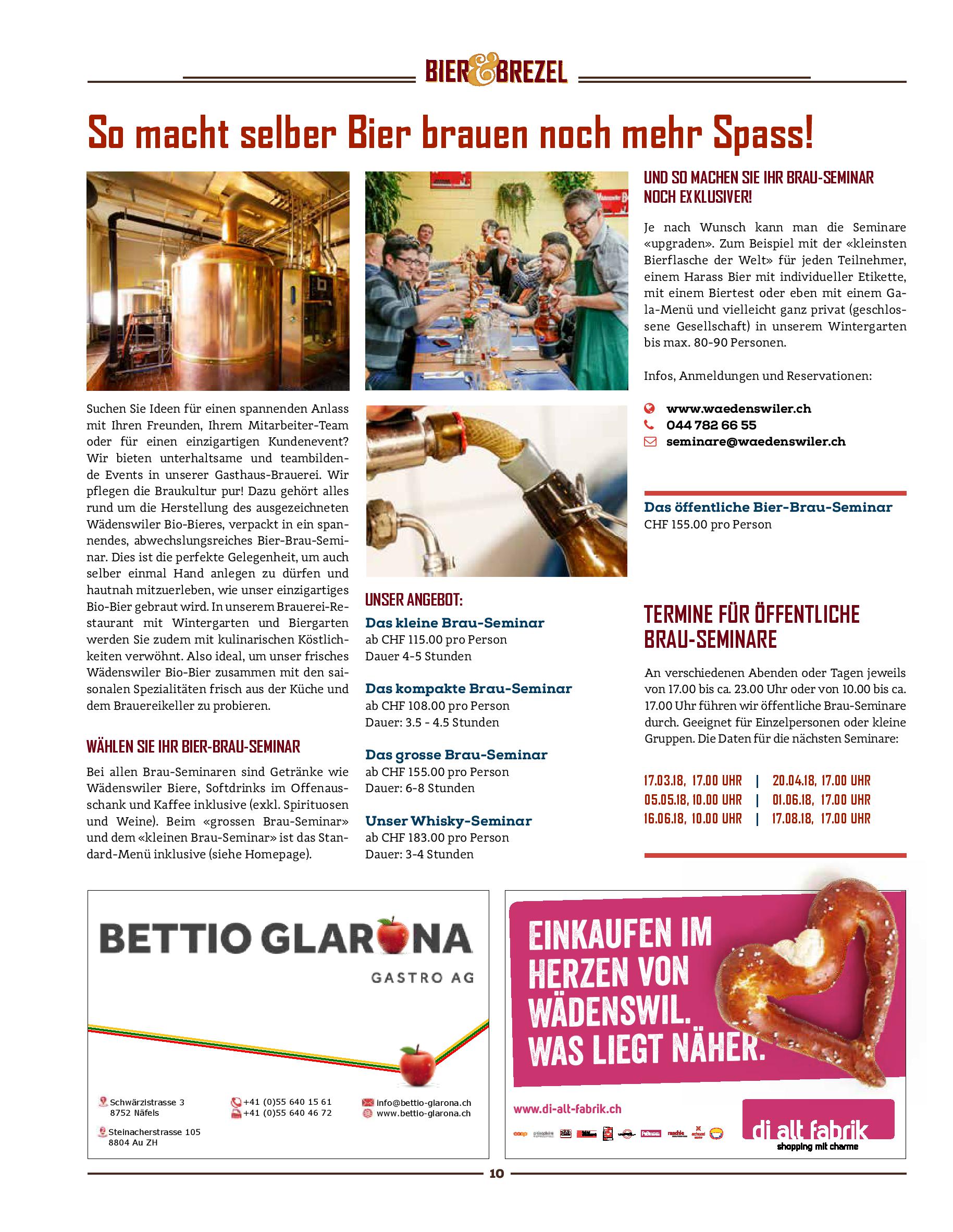 Speisekarte Wädi-Brau-Huus in Waedenswil, Seite 9