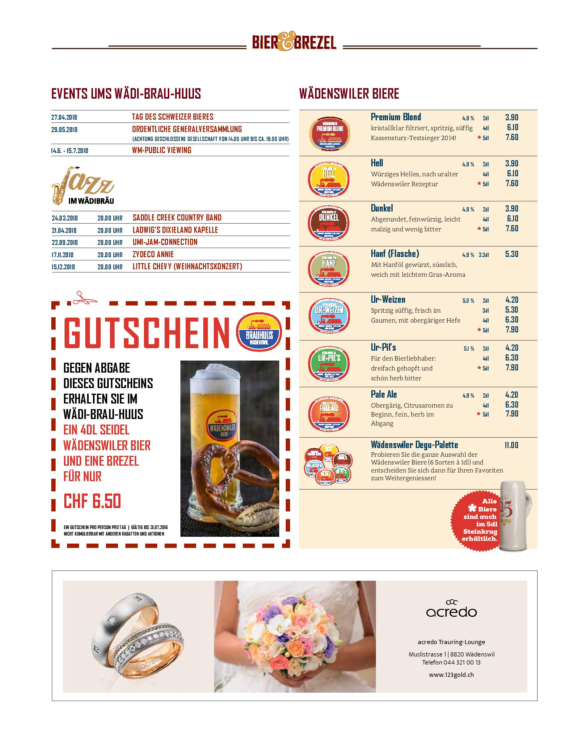 Speisekarte Wädi-Brau-Huus in Waedenswil, Seite 7