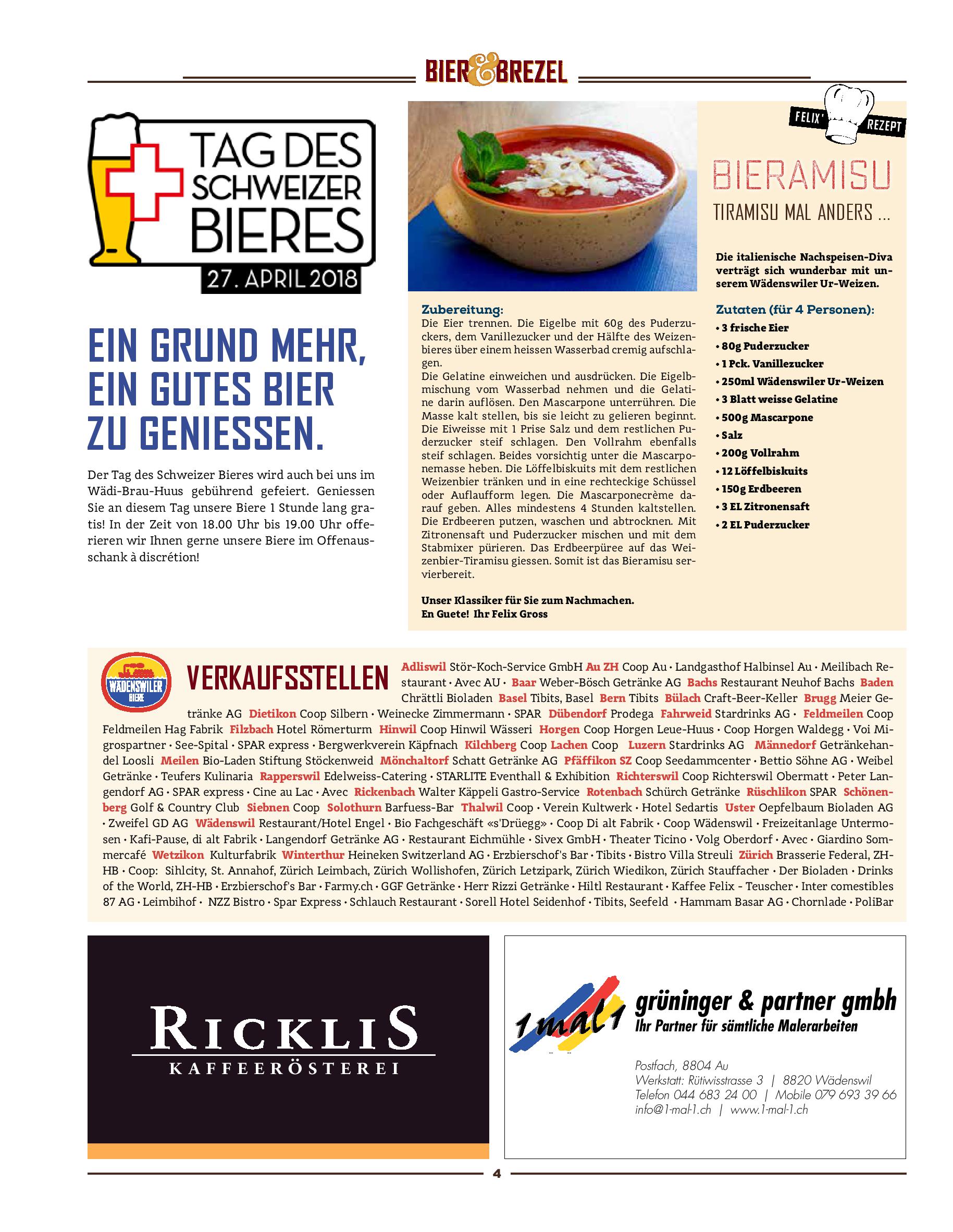 Speisekarte Wädi-Brau-Huus in Waedenswil, Seite 15
