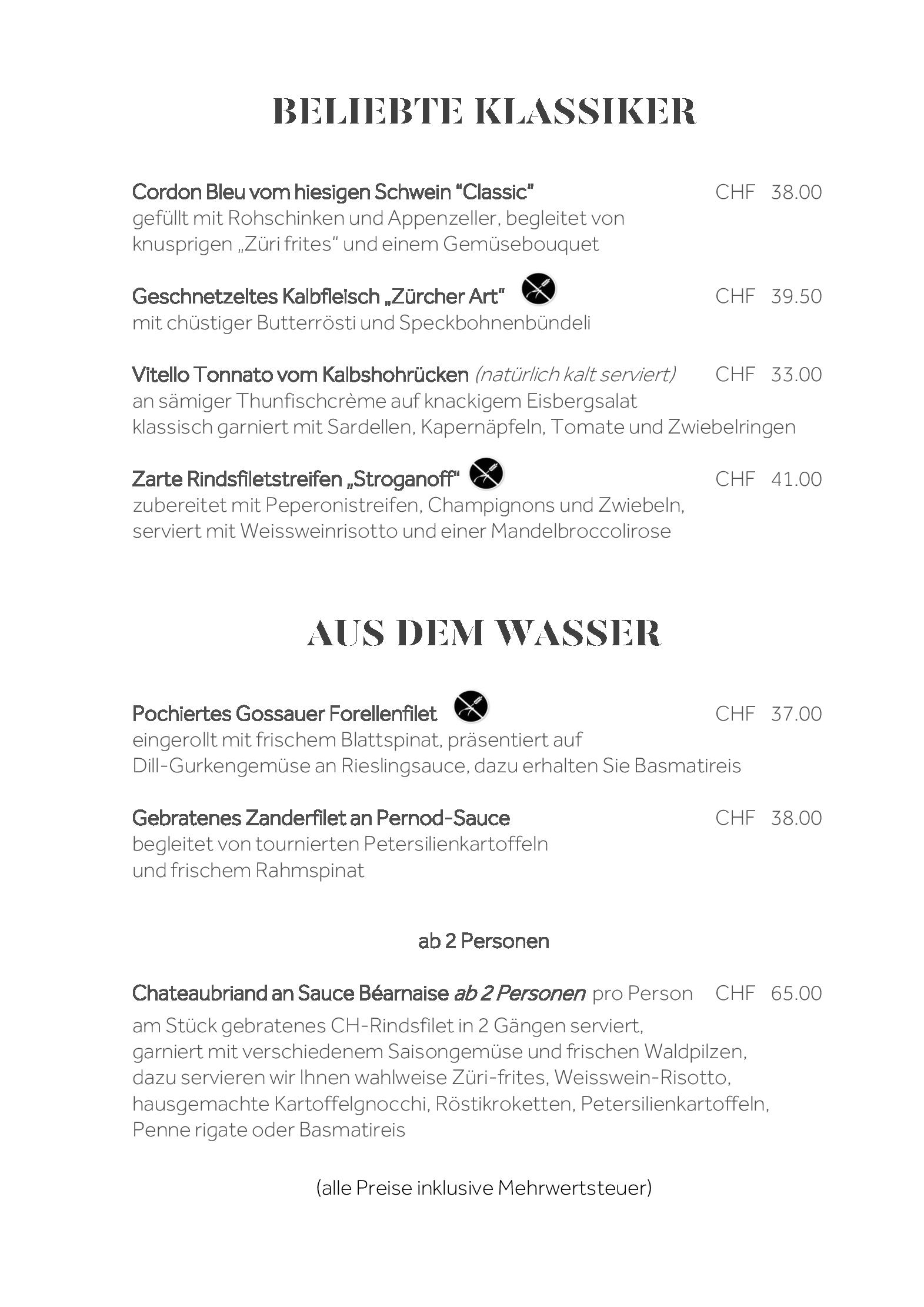 Speisekarte Adler in Grüningen, Seite 4