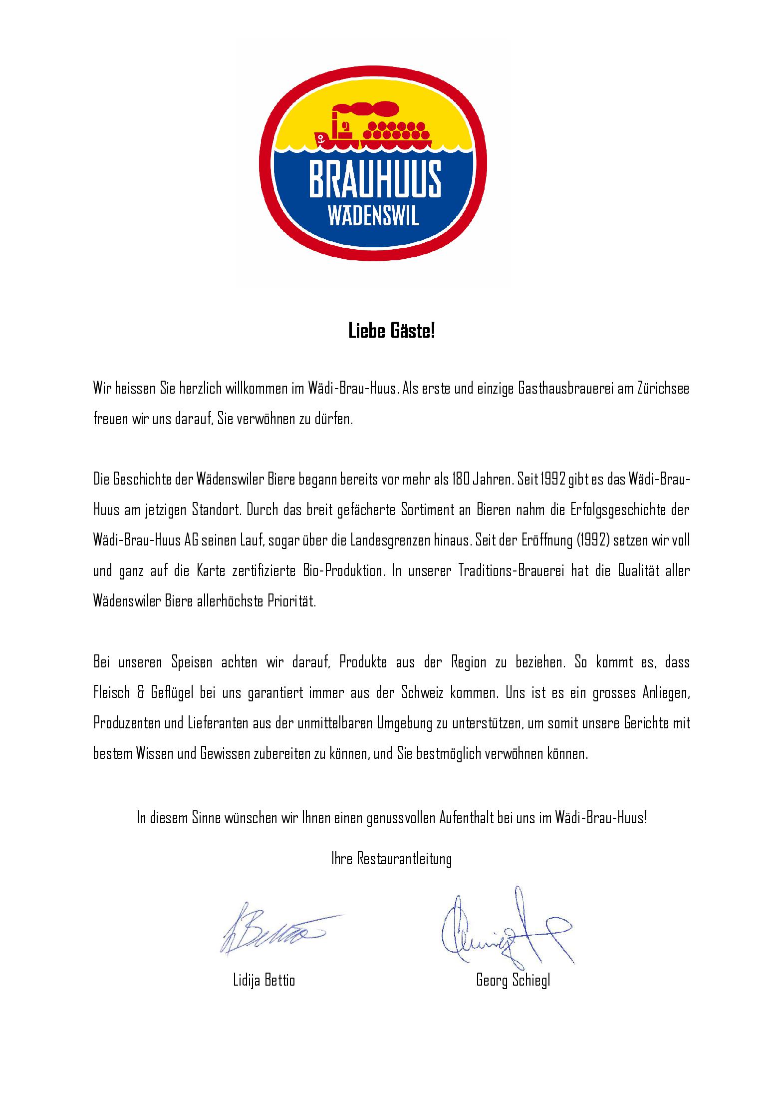 Speisekarte Wädi-Brau-Huus in Waedenswil, Seite 6