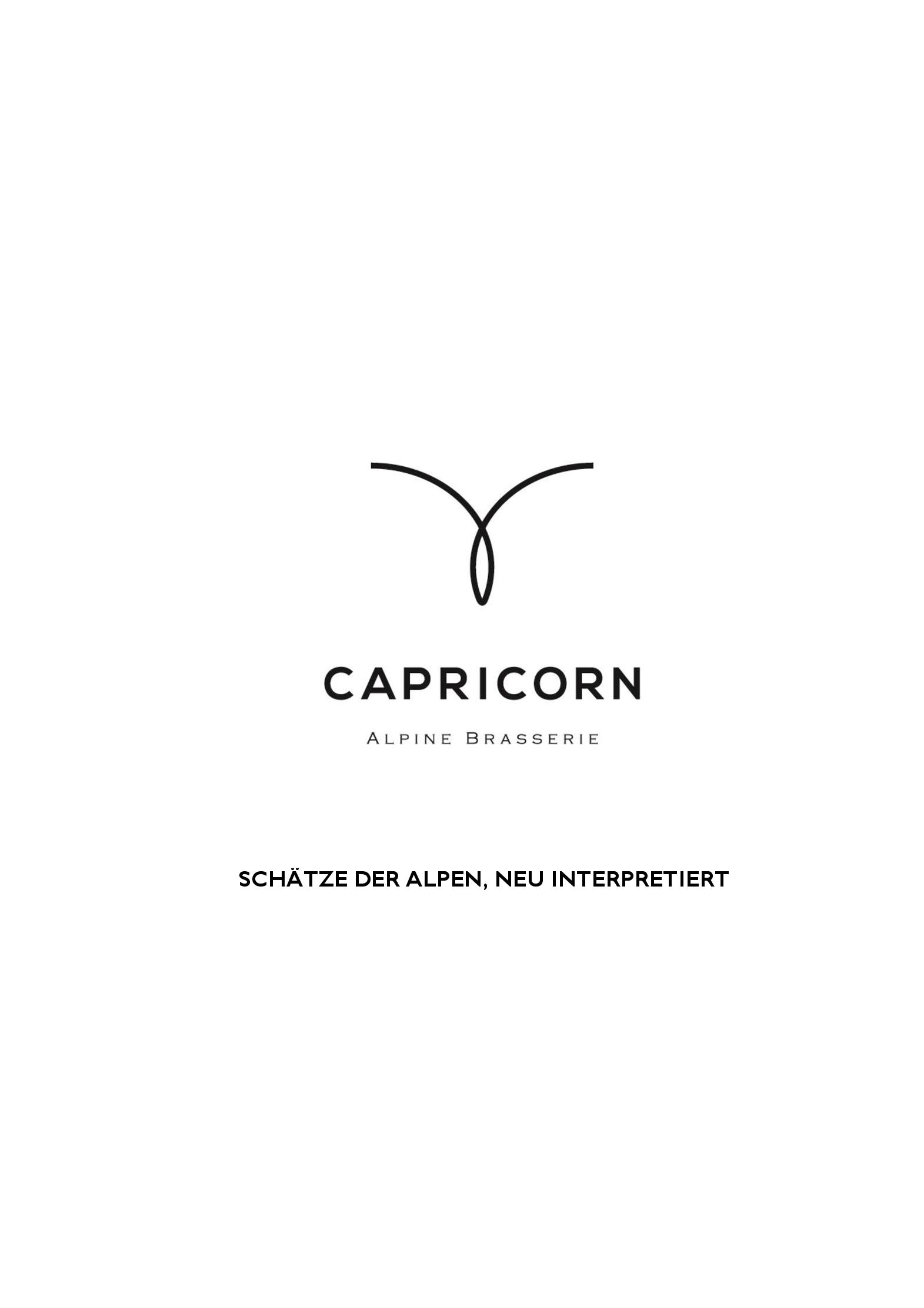 Speisekarte Capricorn InterContinental in Davos-Dorf, Seite 1