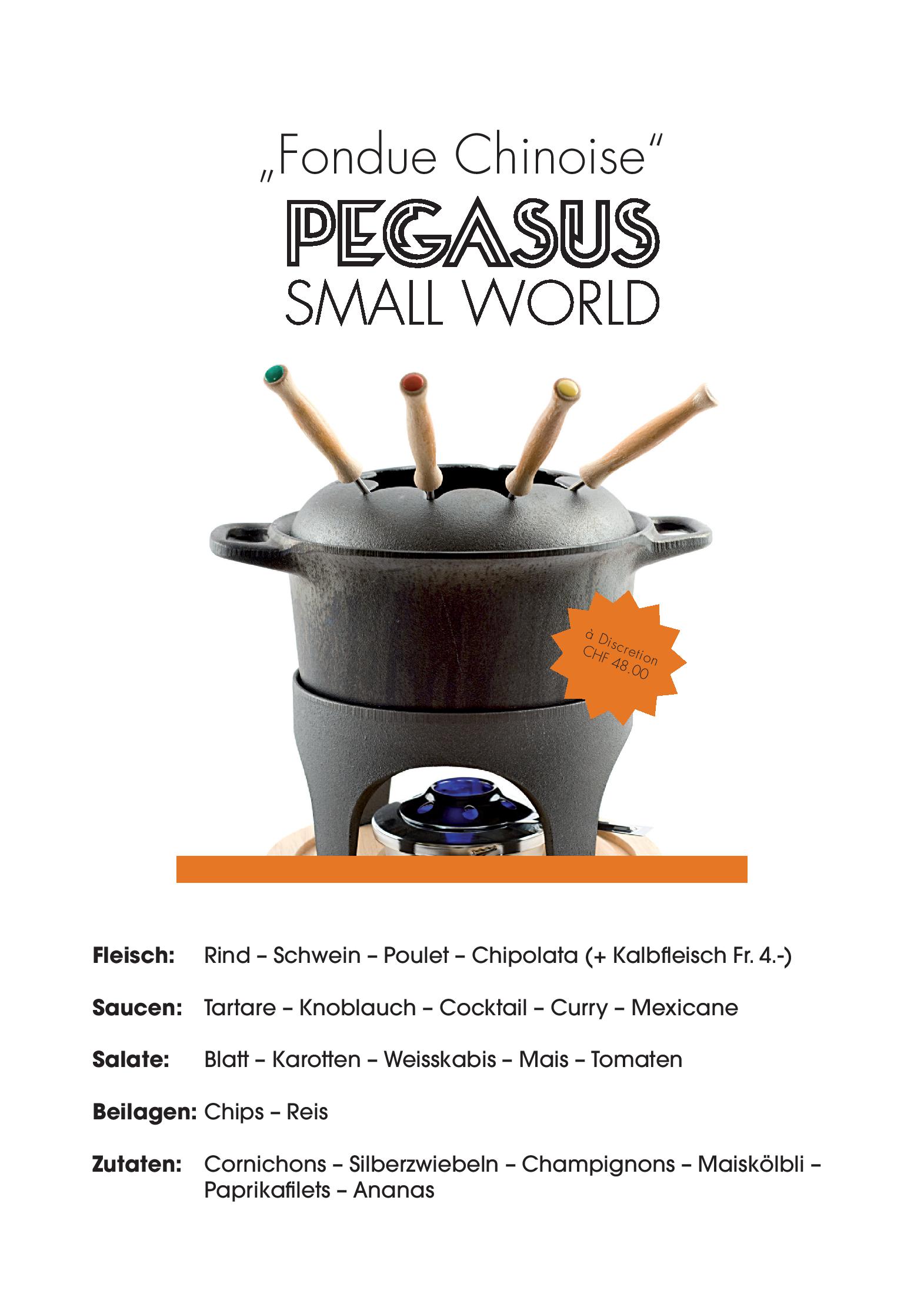Speisekarte Pegasus Small World in Breiten (Aeugstertal), Seite 4