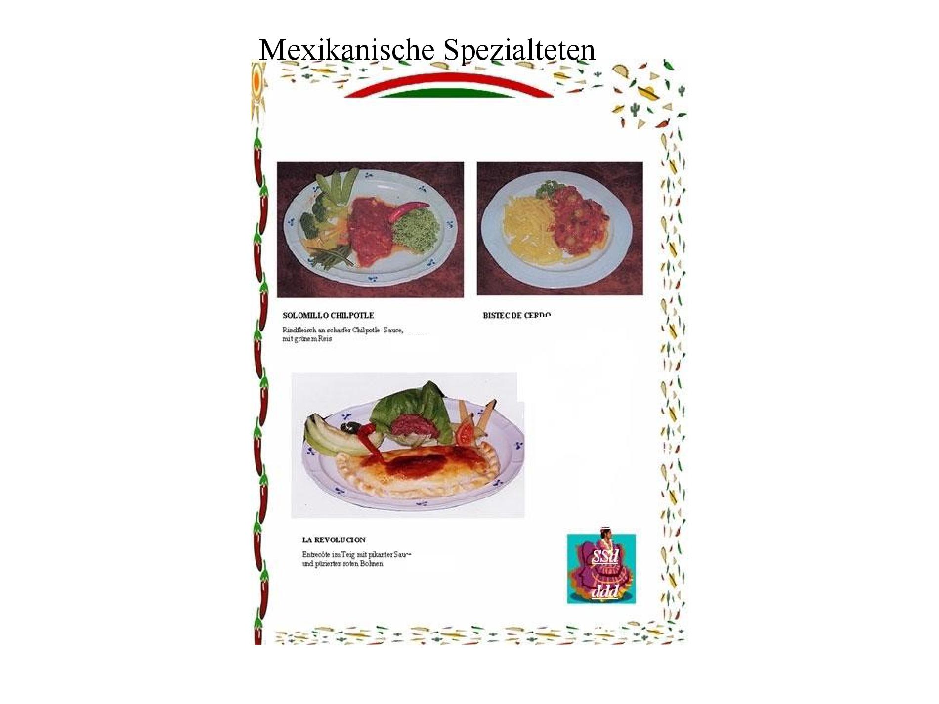 Speisekarte Don Pepe in Kleinlutzel, Seite 2