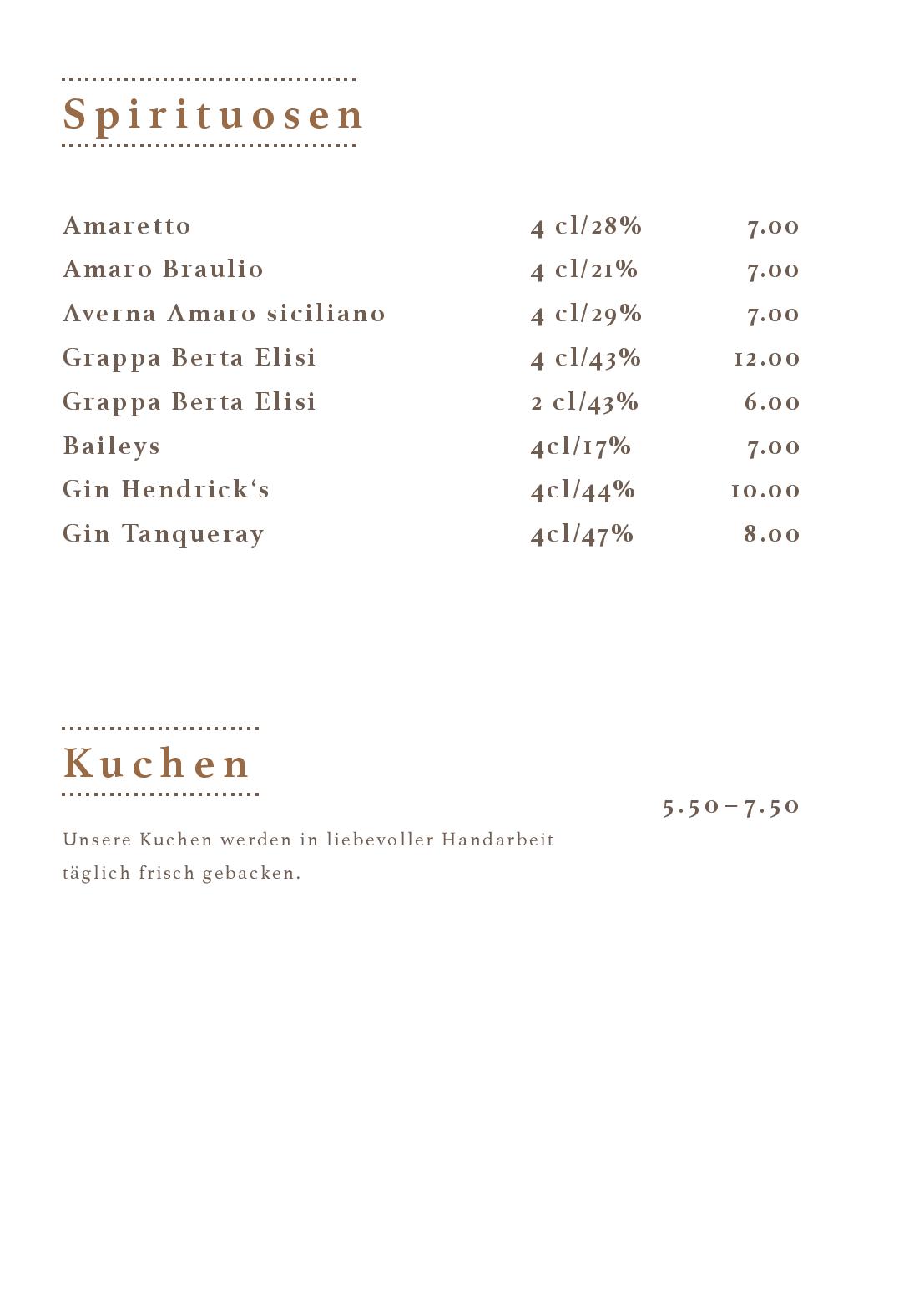 Speisekarte Cafe Bar La Moka in Wil, Seite 31