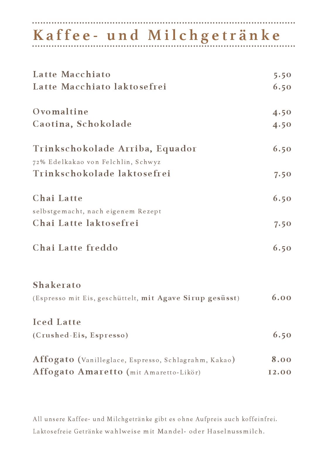 Speisekarte Cafe Bar La Moka in Wil, Seite 23