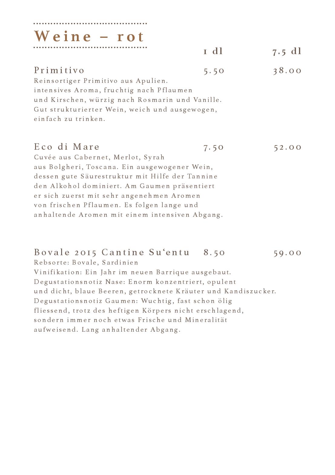 Speisekarte Cafe Bar La Moka in Wil, Seite 18