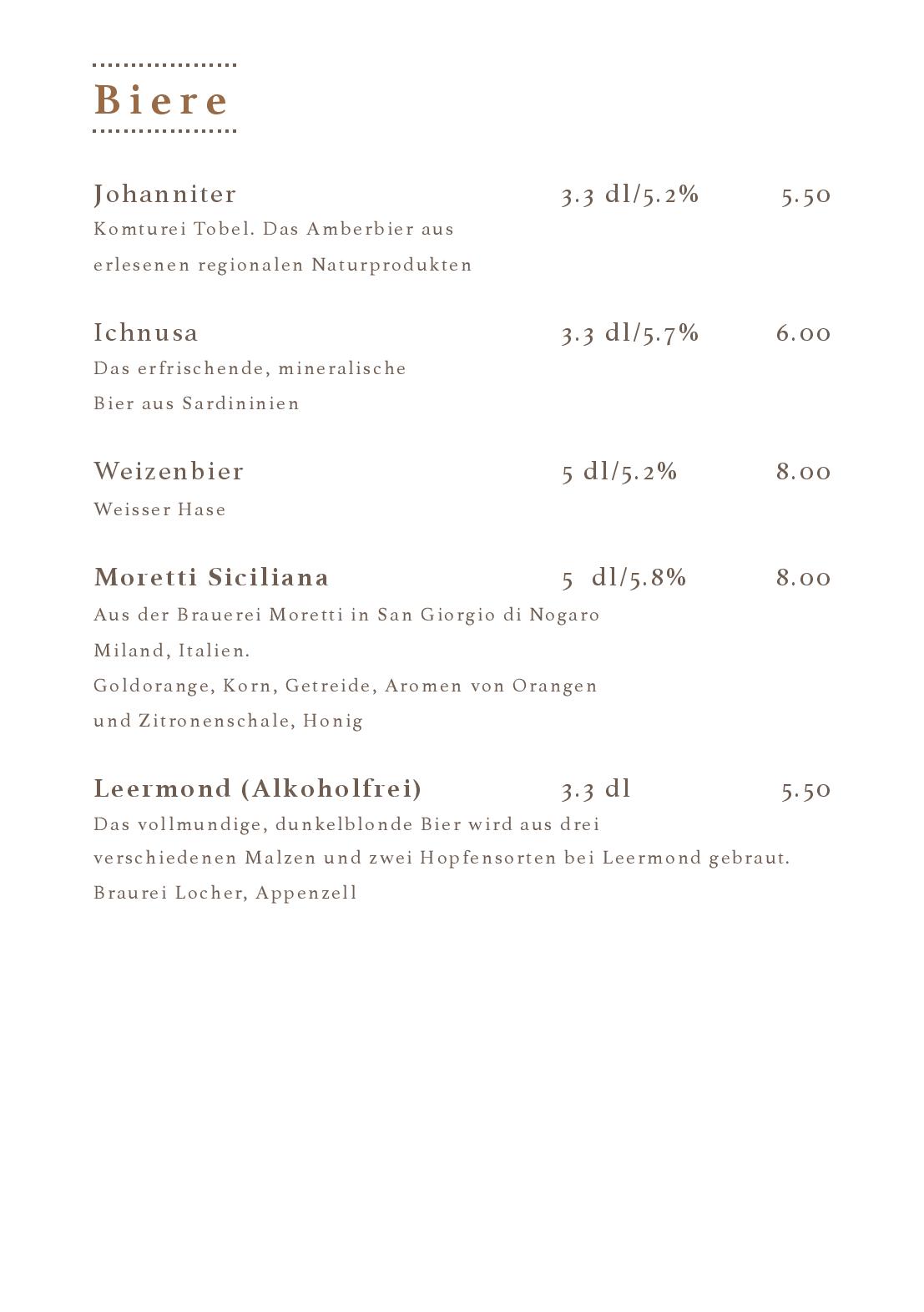 Speisekarte Cafe Bar La Moka in Wil, Seite 17