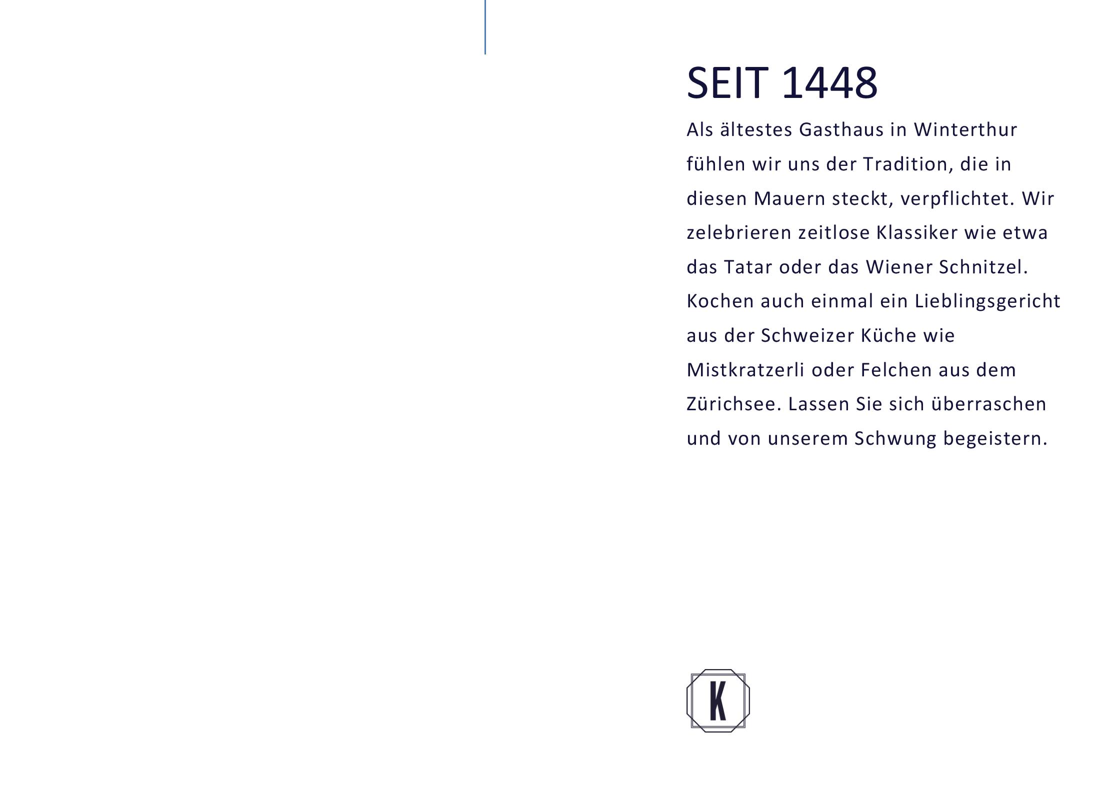 Speisekarte Wirtshaus zur Krone in Winterthur, Seite 2