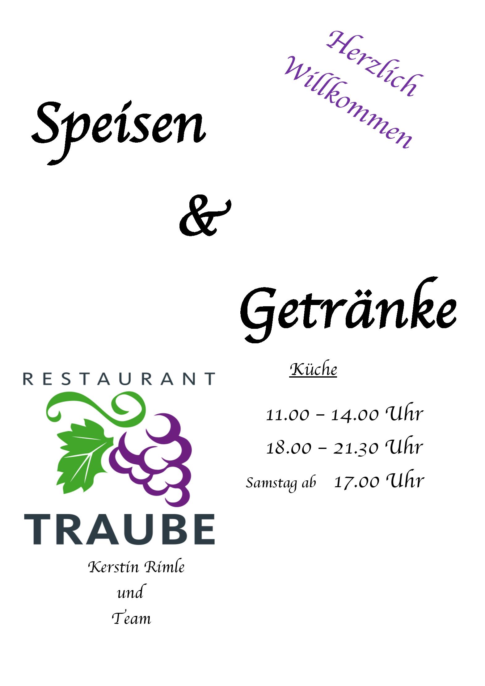 Speisekarte Restaurant Traube St.Gallen in St.Gallen, Seite 8