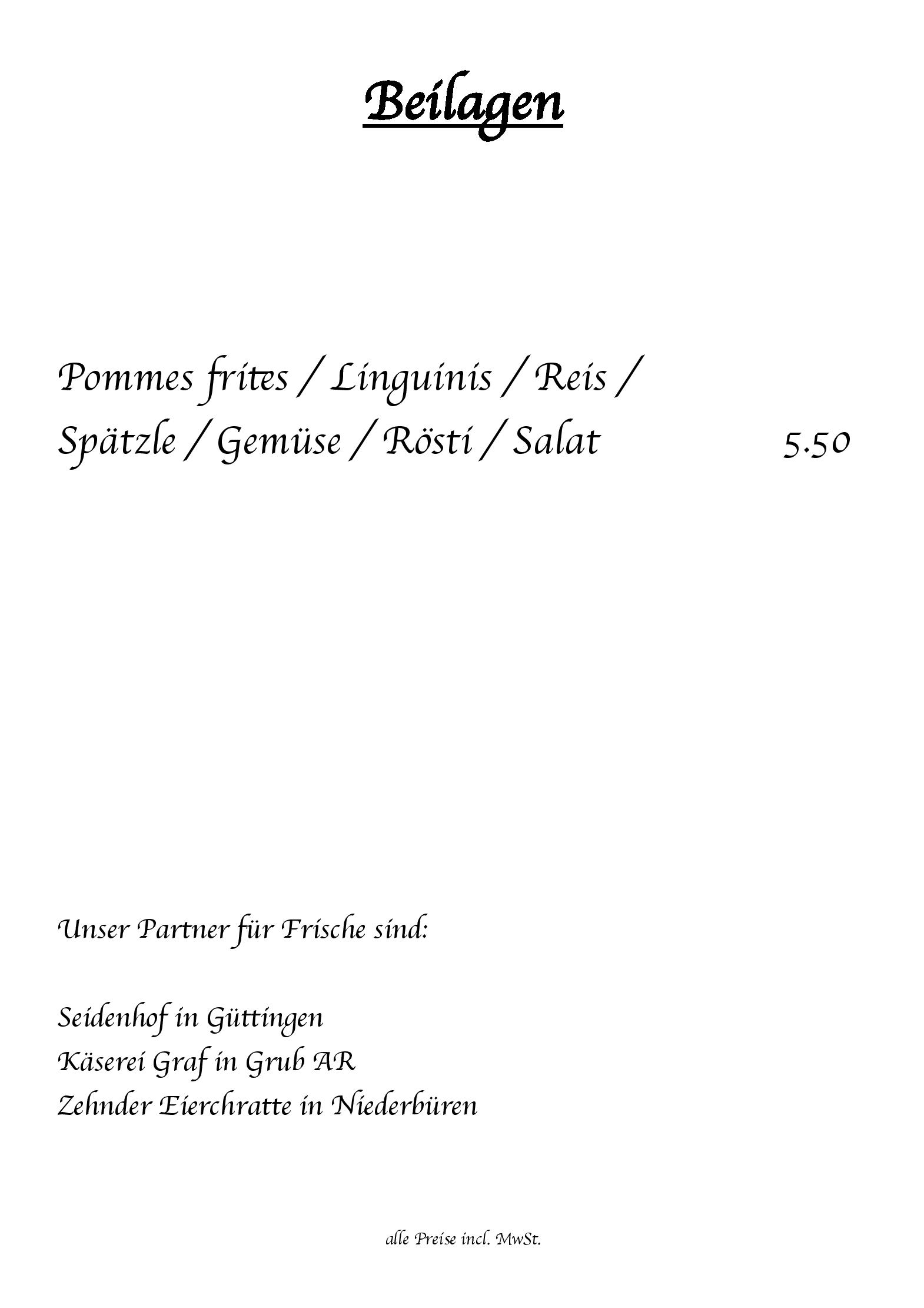 Speisekarte Restaurant Traube St.Gallen in St.Gallen, Seite 3