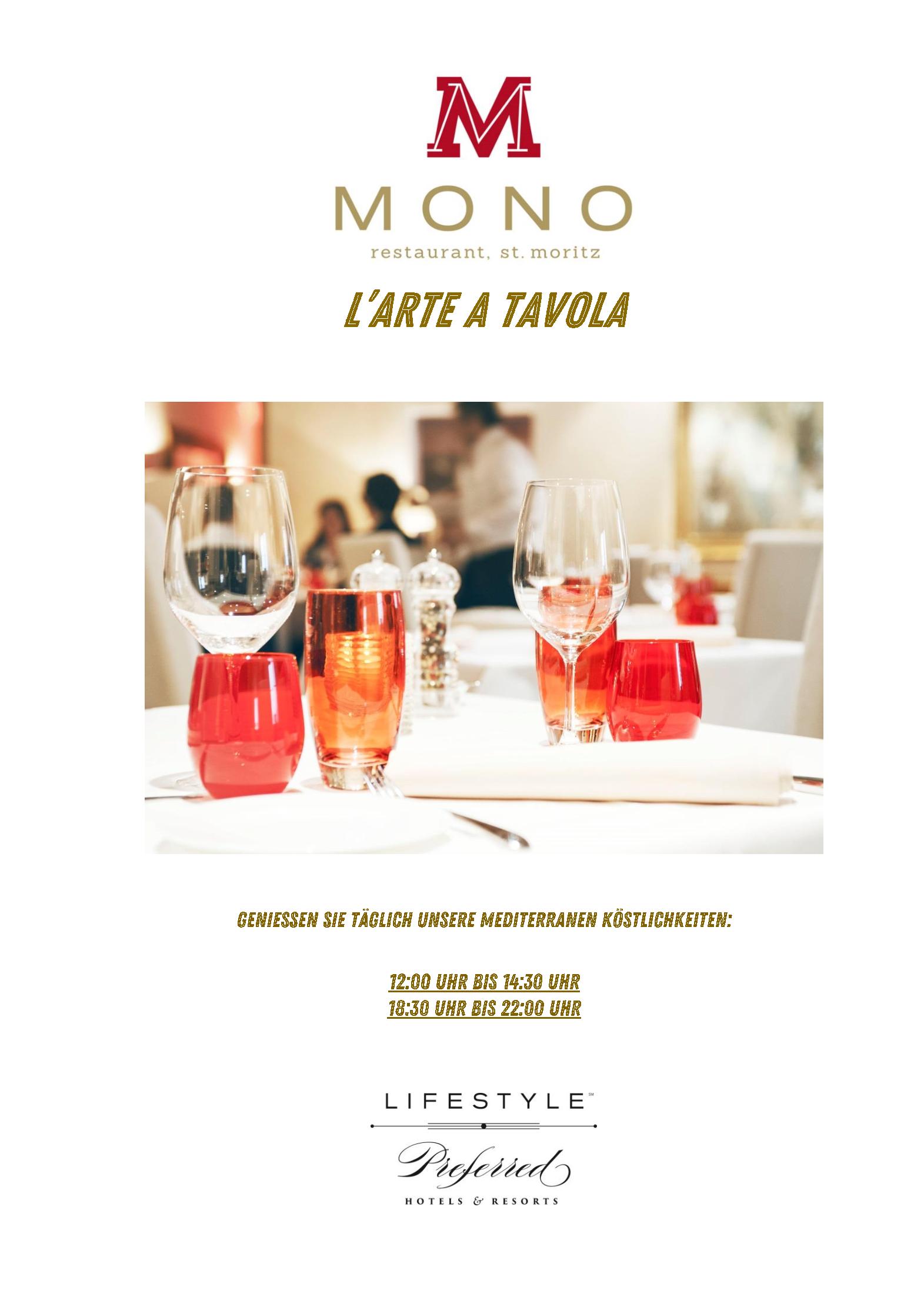 Speisekarte Mono Restaurant in St. Moritz, Seite 2