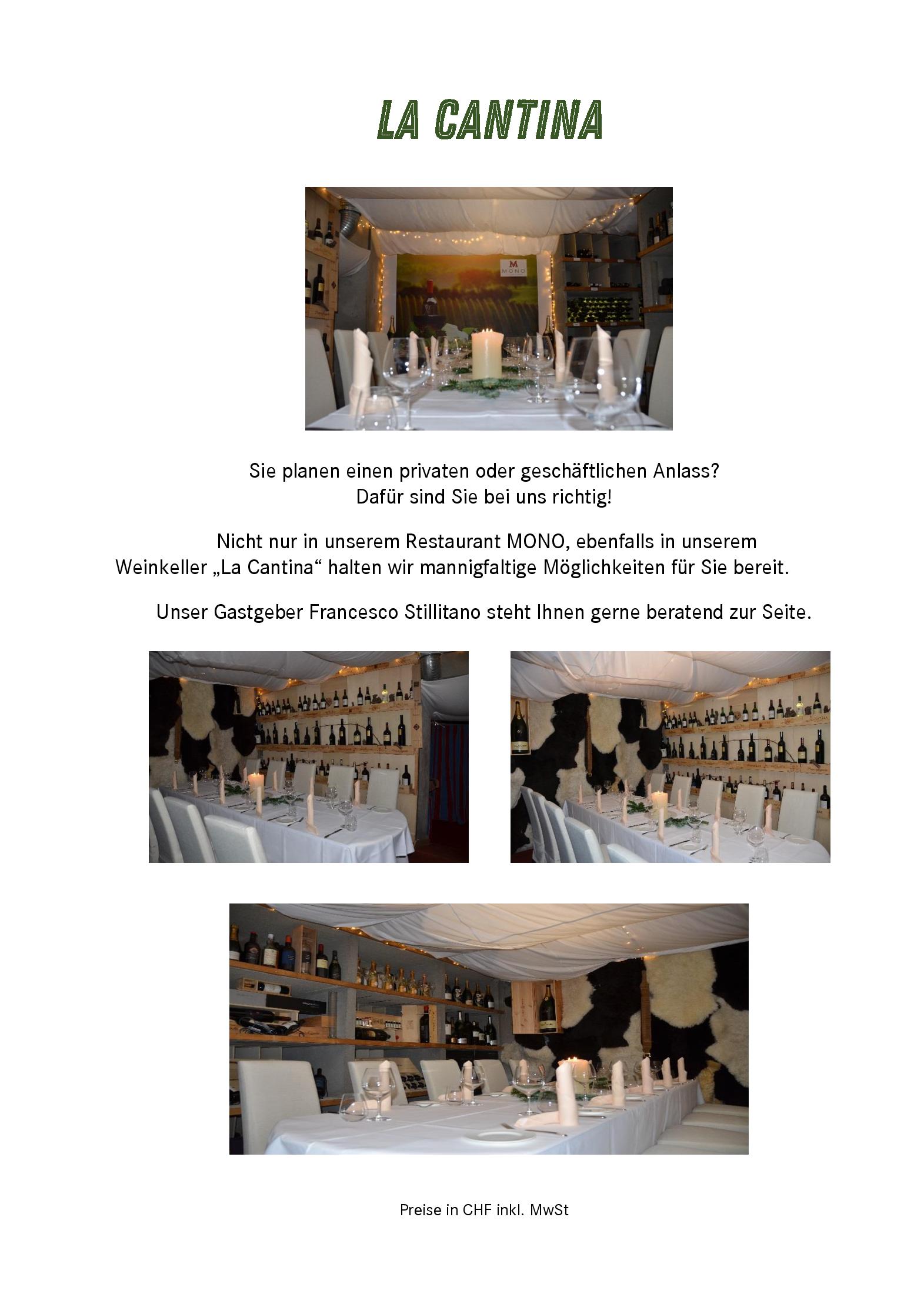 Speisekarte Mono Restaurant in St. Moritz, Seite 10