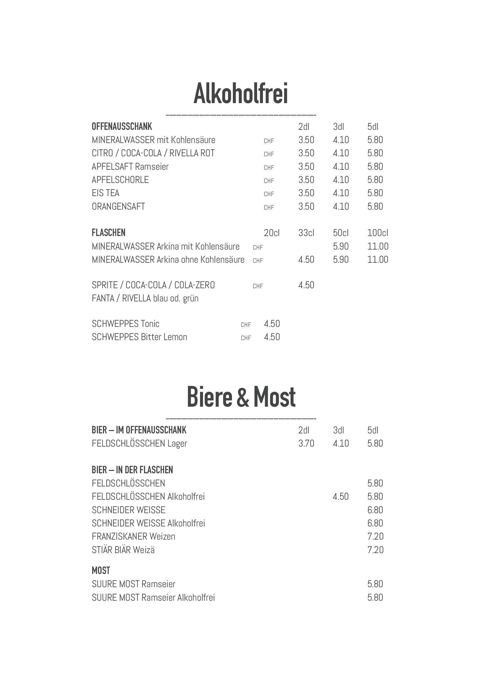 Speisekarte Seerestaurant Luetzelau in Weggis, Seite 6
