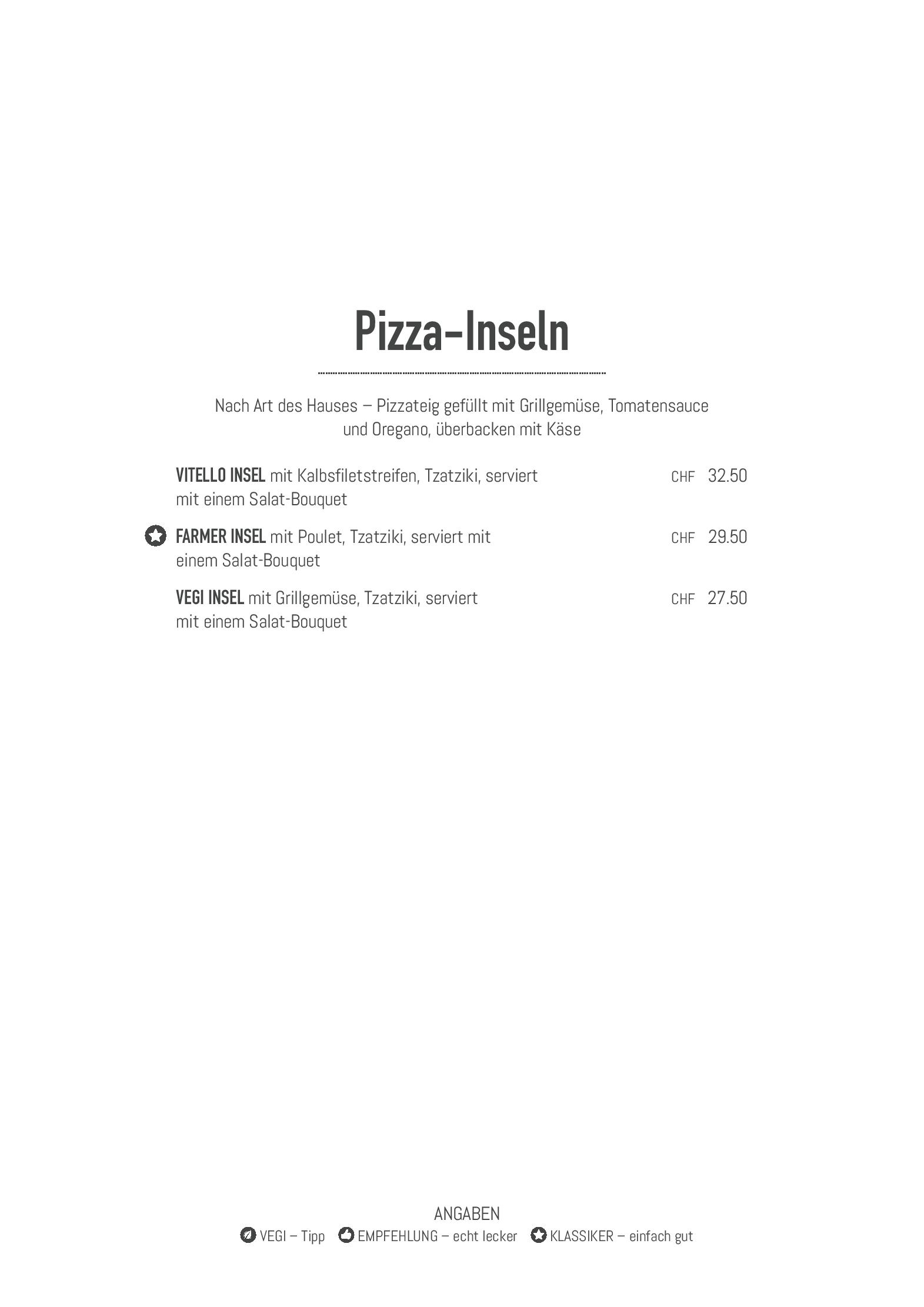 Speisekarte Seerestaurant Luetzelau in Weggis, Seite 1