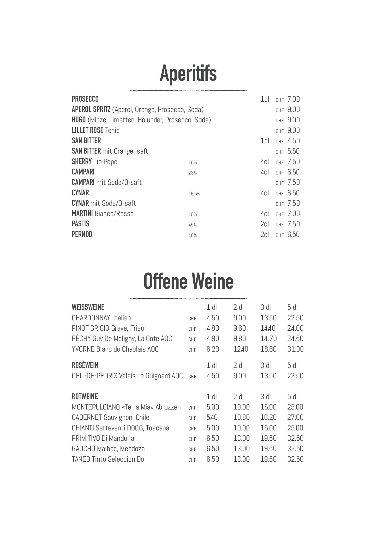 Speisekarte Seerestaurant Luetzelau in Weggis, Seite 7