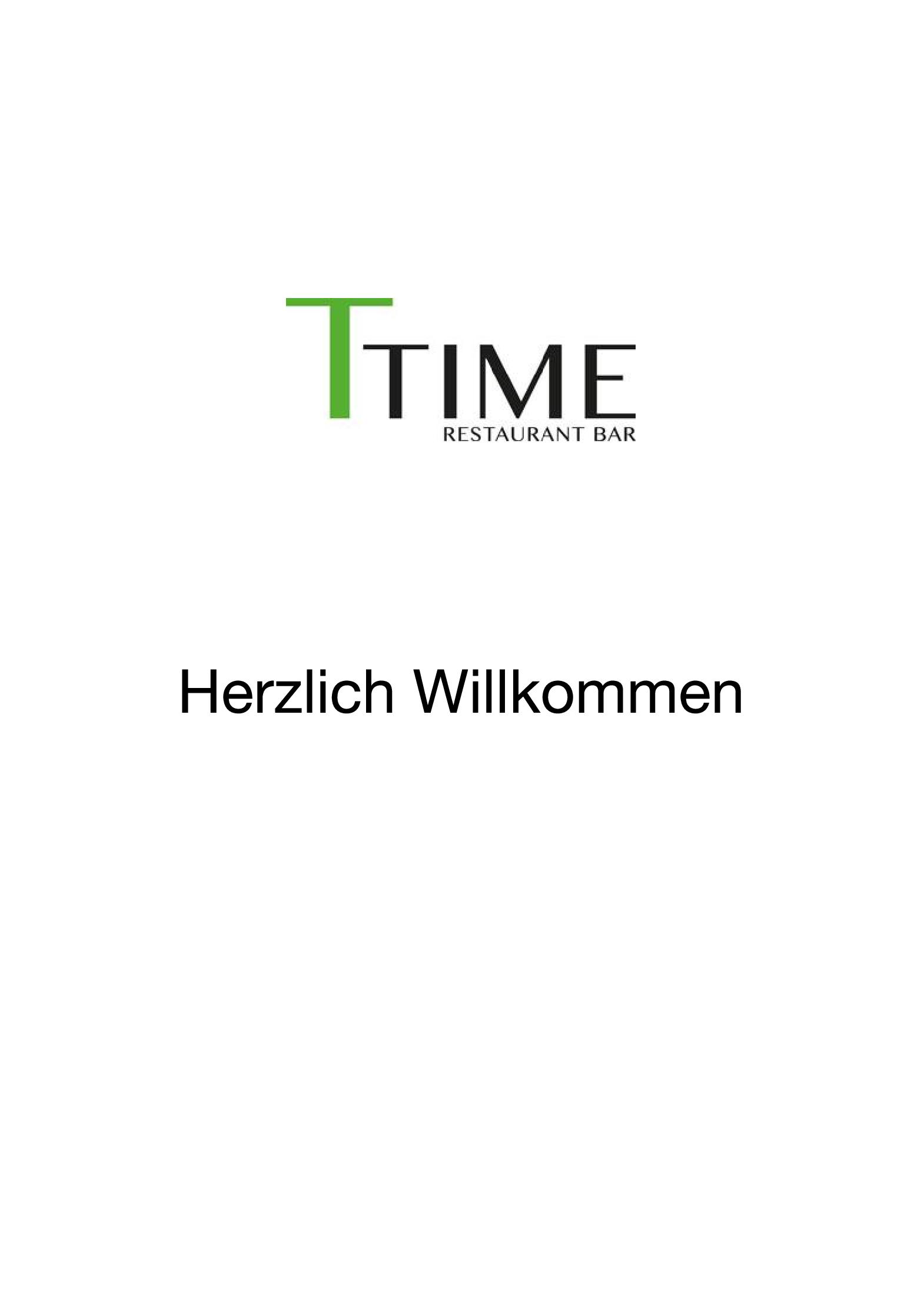 Speisekarte TTime Restaurant & Bar in Rheinfelden, Seite 1
