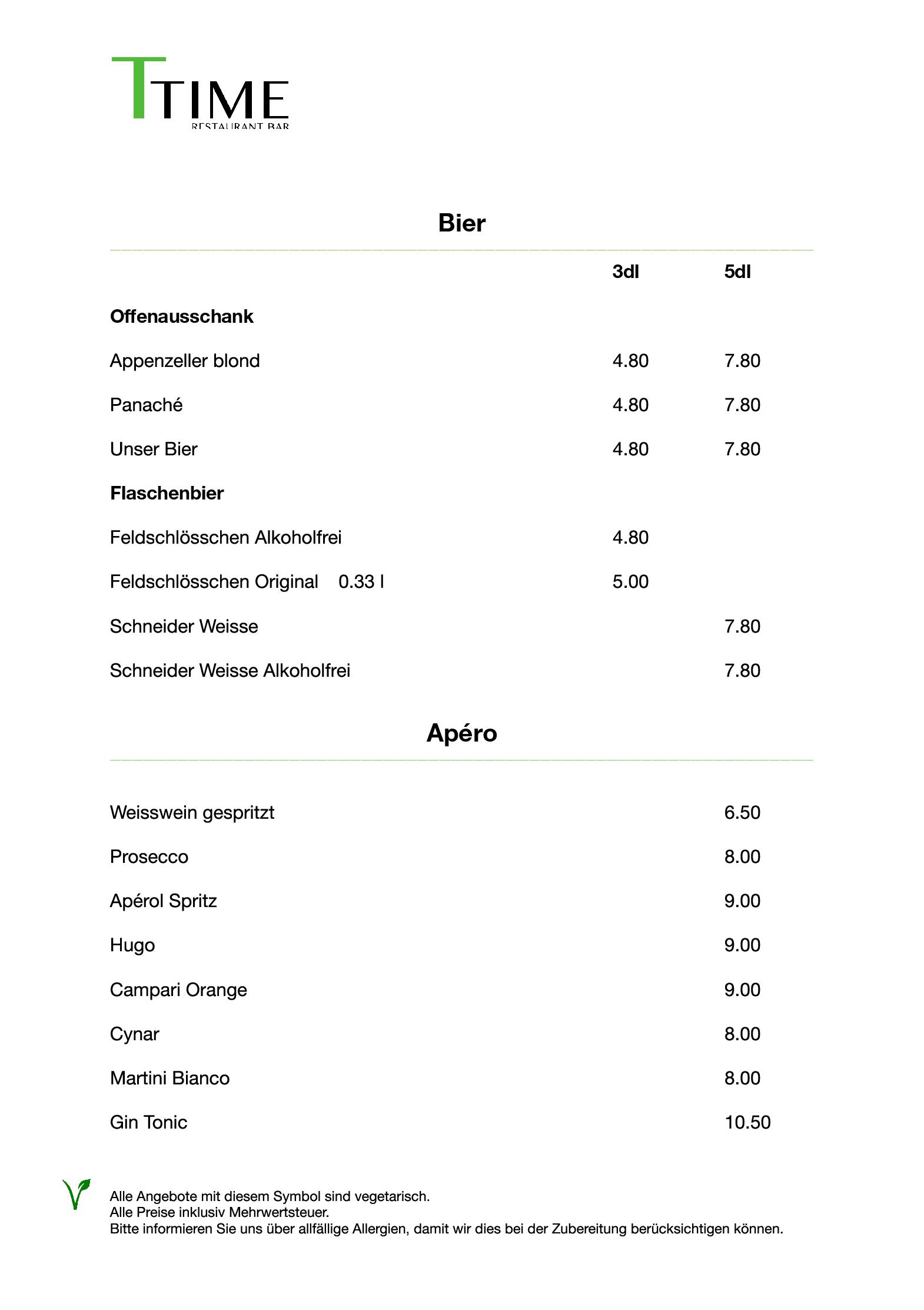 Speisekarte TTime Restaurant & Bar in Rheinfelden, Seite 11