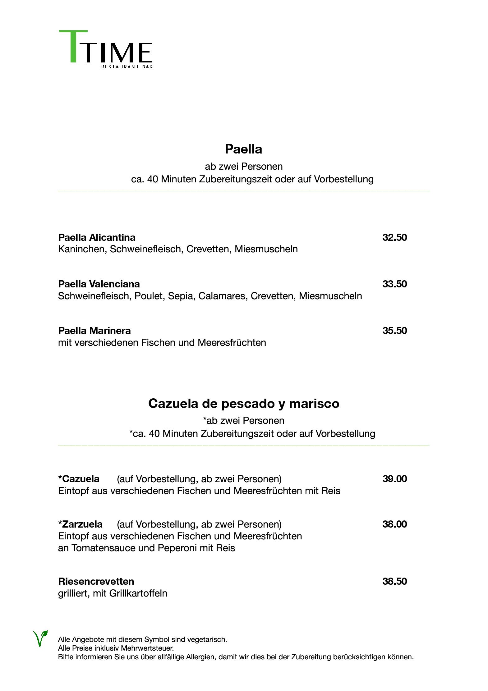 Speisekarte TTime Restaurant & Bar in Rheinfelden, Seite 6