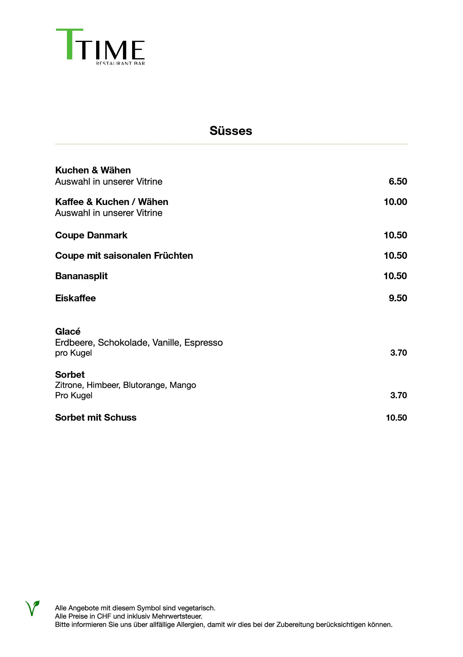 Speisekarte TTime Restaurant & Bar in Rheinfelden, Seite 7