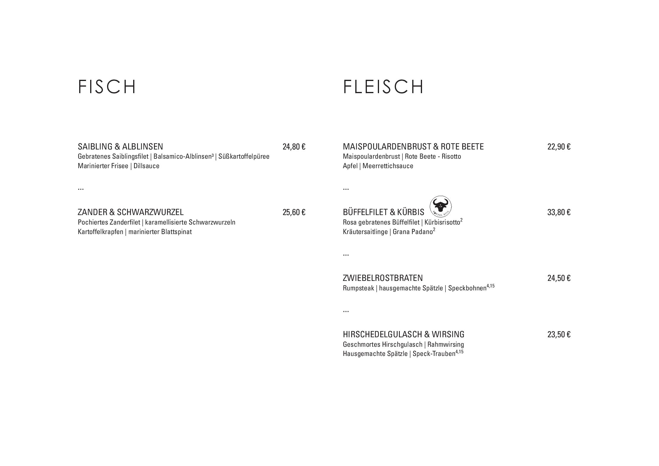 Speisekarte Mohren in Reichenau, Seite 4