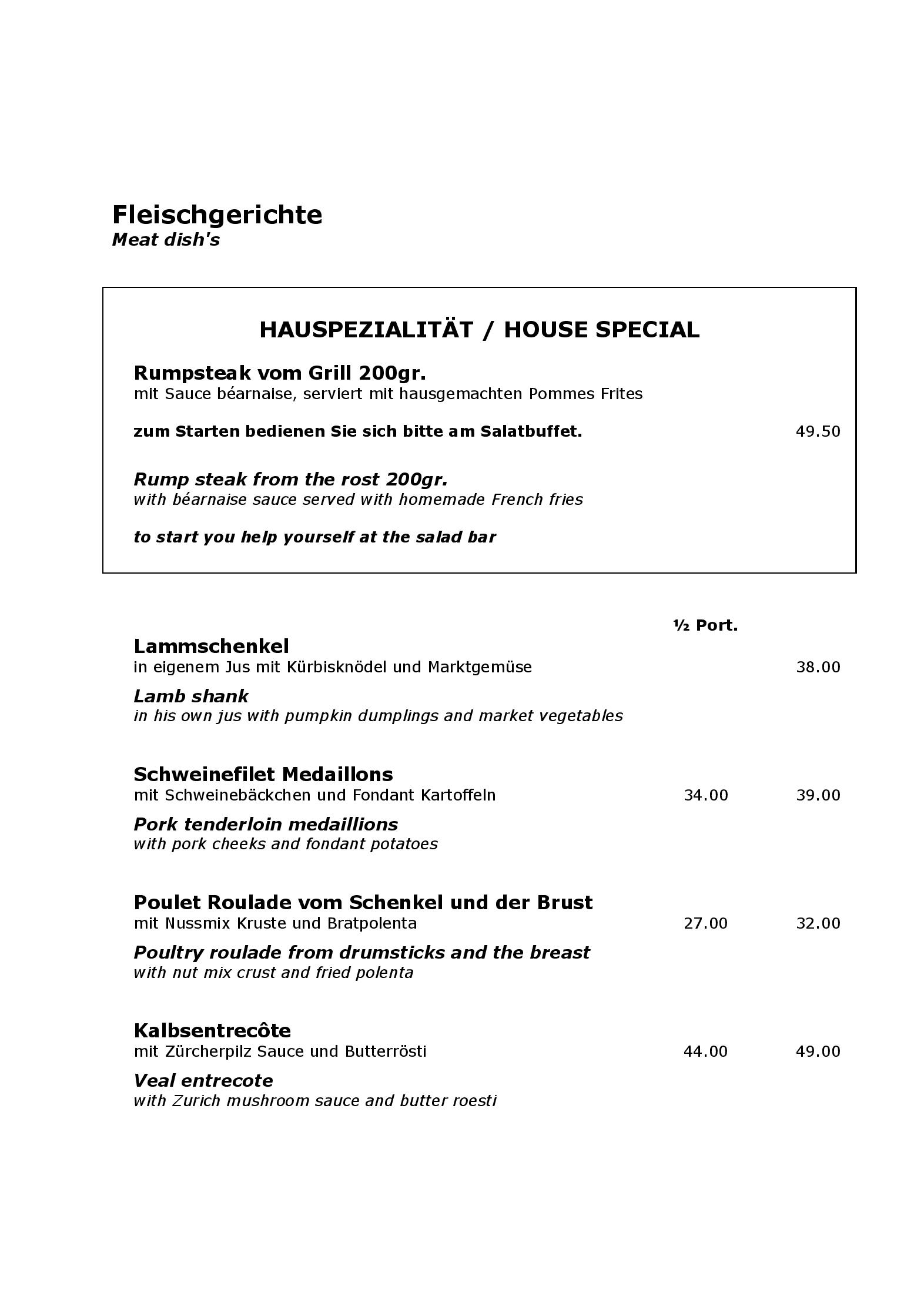 Speisekarte Hotel Bodmi in Grindelwald, Seite 12