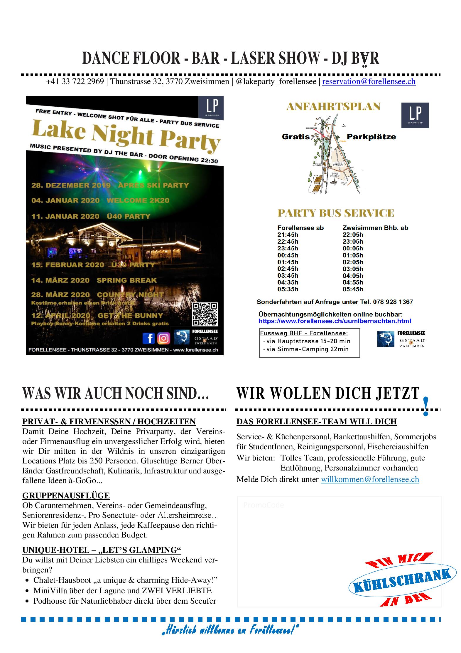 Speisekarte Forellensee in Zweisimmen, Seite 3