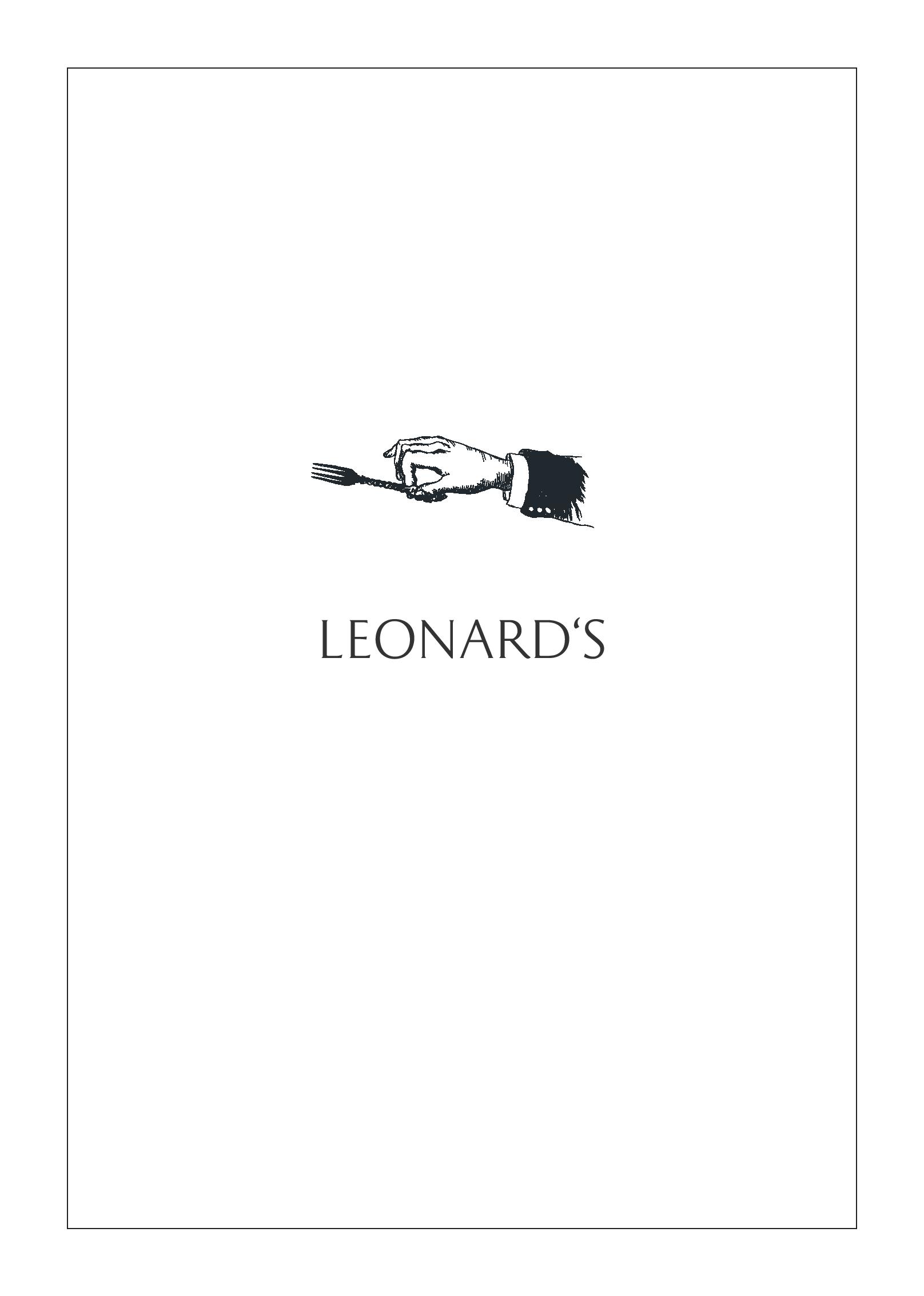 Speisekarte LEONARD's Hotel Le Grand Bellevue in Gstaad, Seite 1